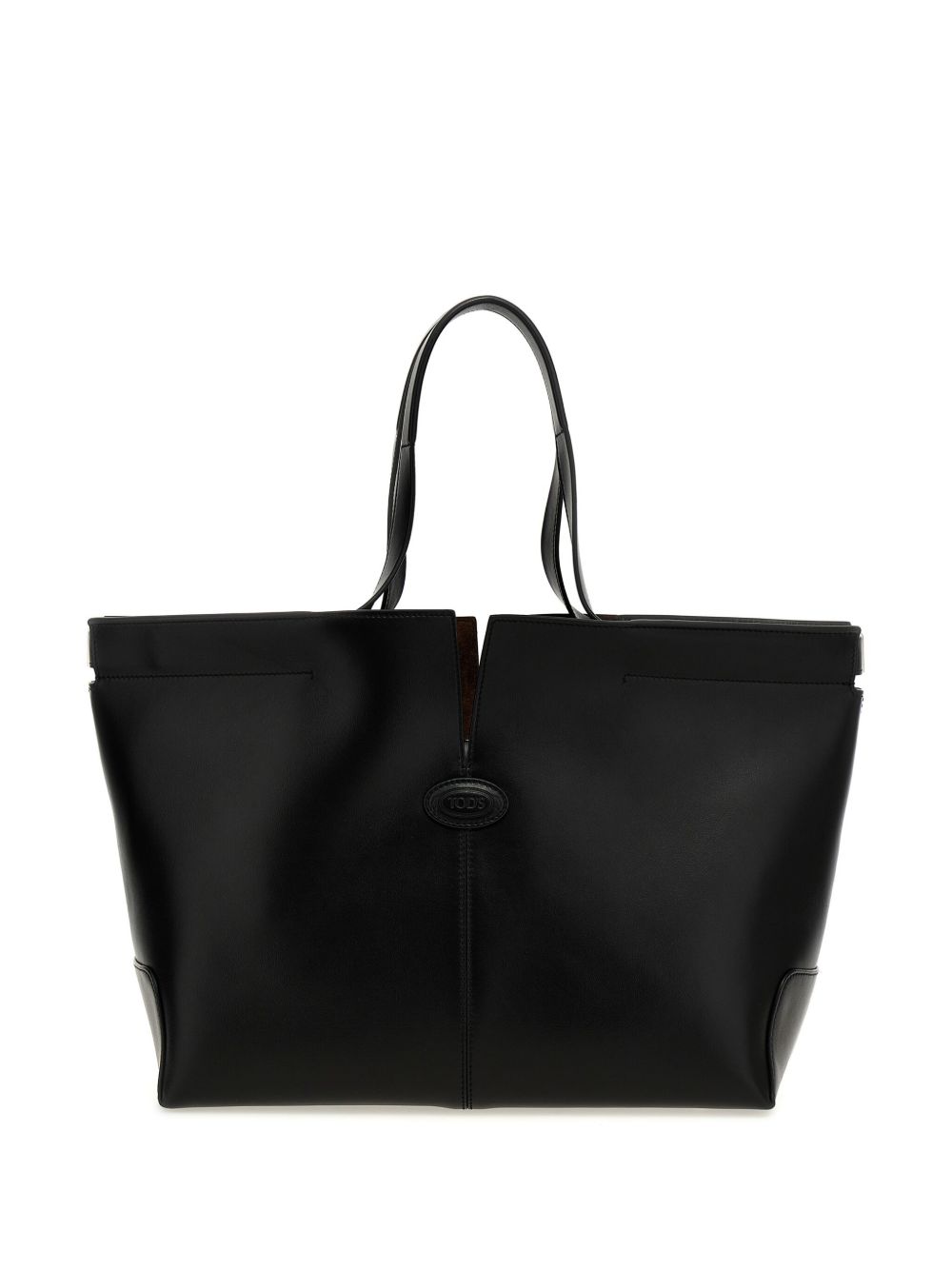 Structured Black Calfskin Tote Bag