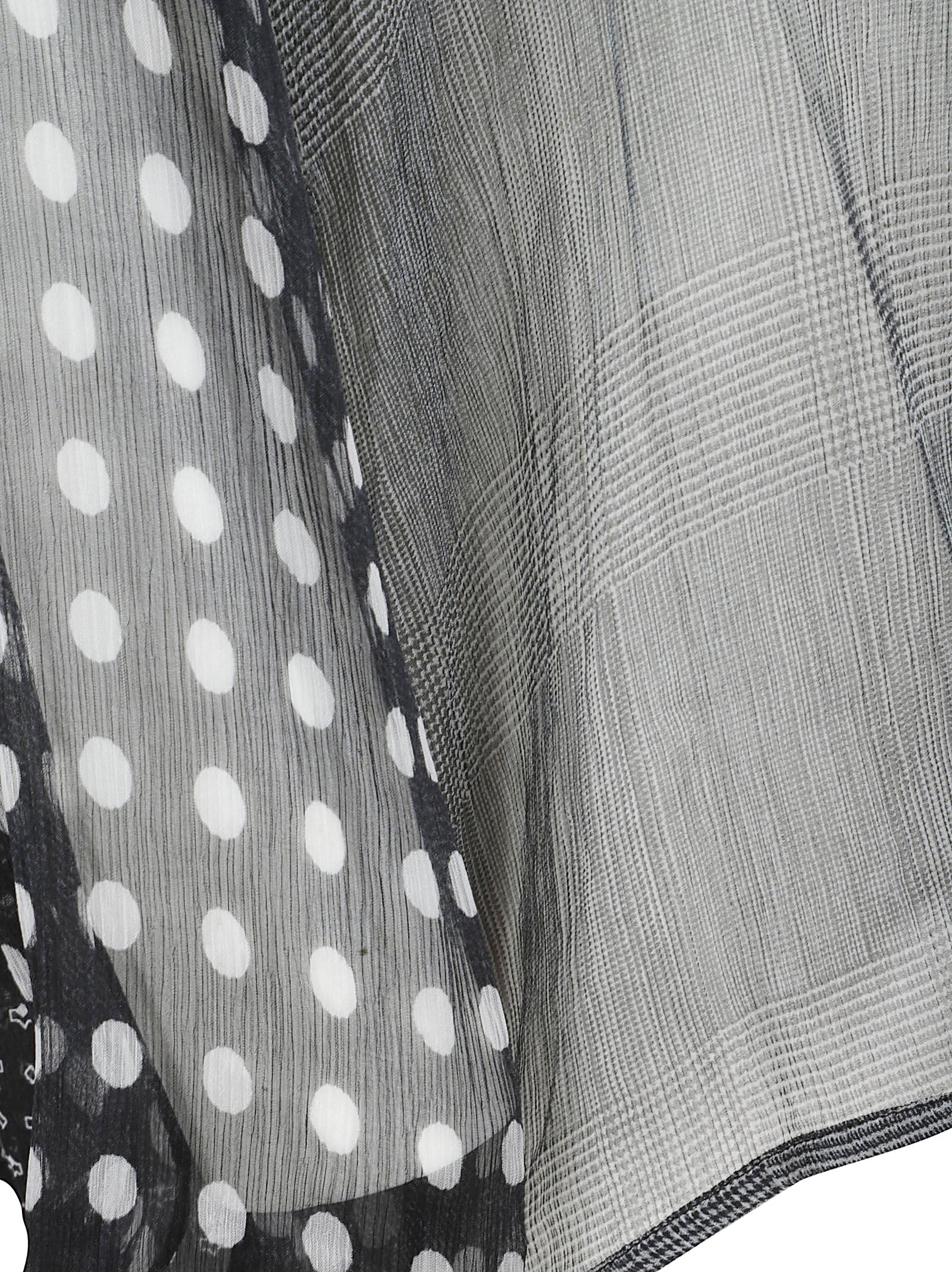 Patterned Sheer Shirt with Button-Down Front