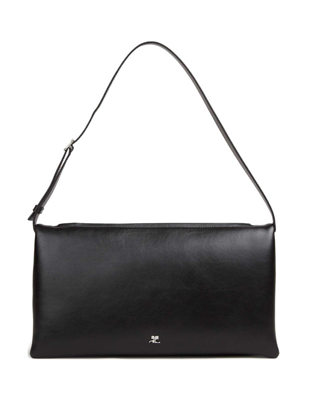 Rectangular Black Handbag with Adjustable Shoulder Strap