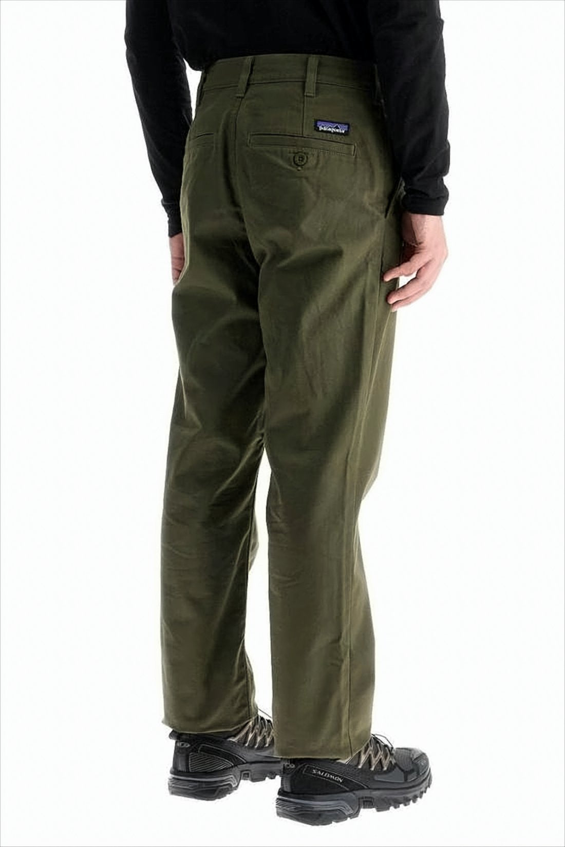 Mid-Rise Straight Pants with Classic Fit