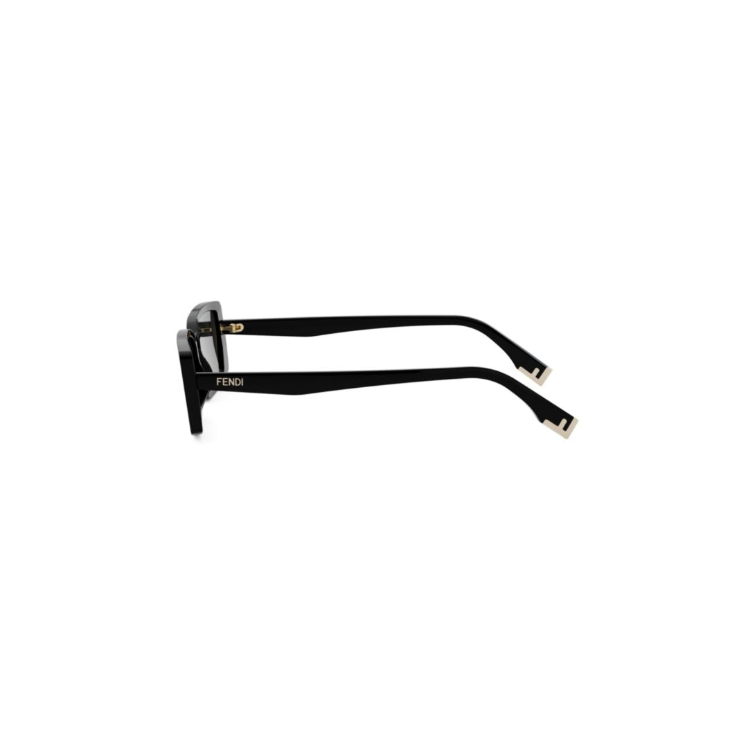 Fe40164i Rectangular Black Acetate Sunglasses
