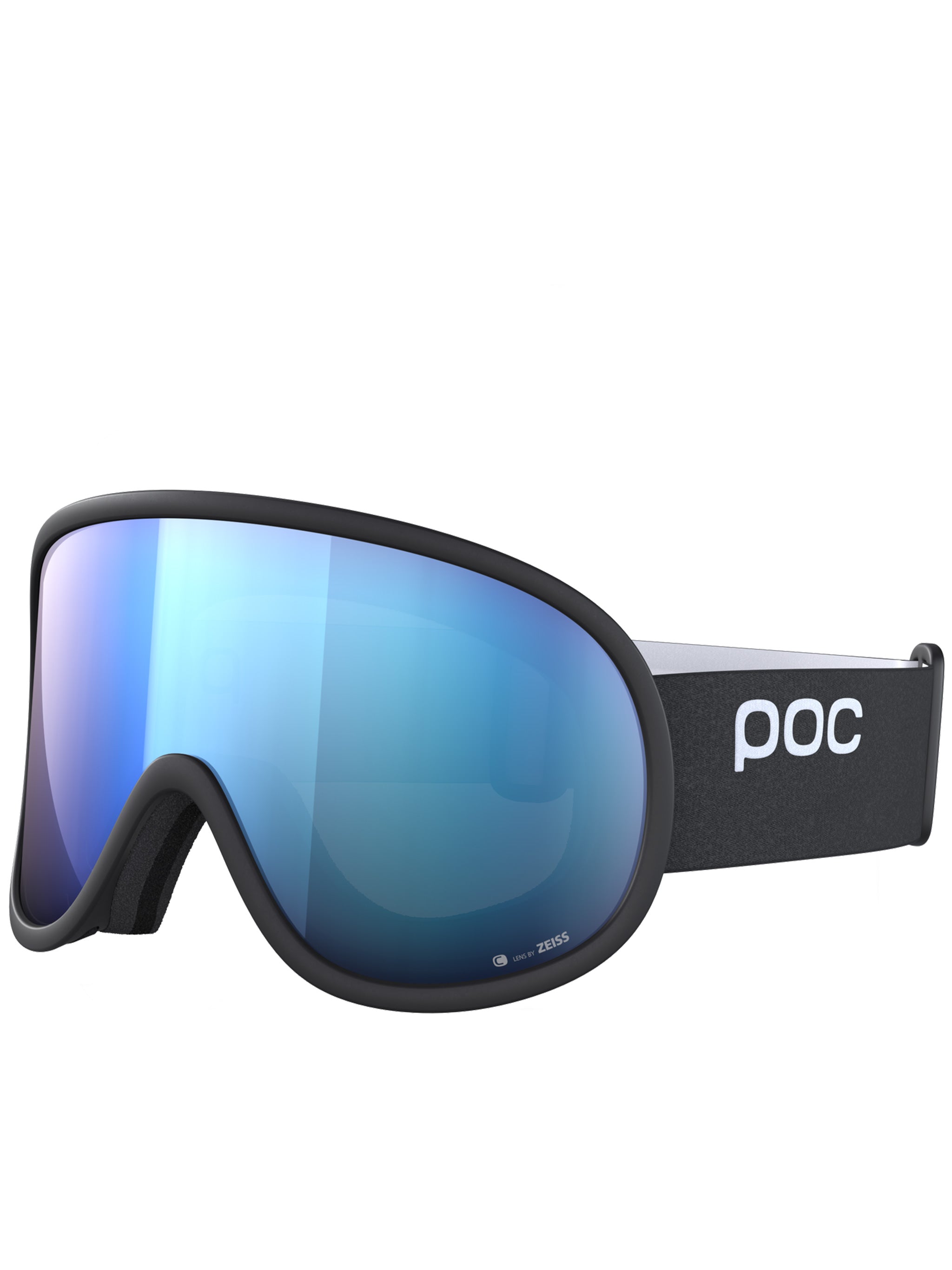 Black Retina Wraparound Blue-Tinted Ski Goggle