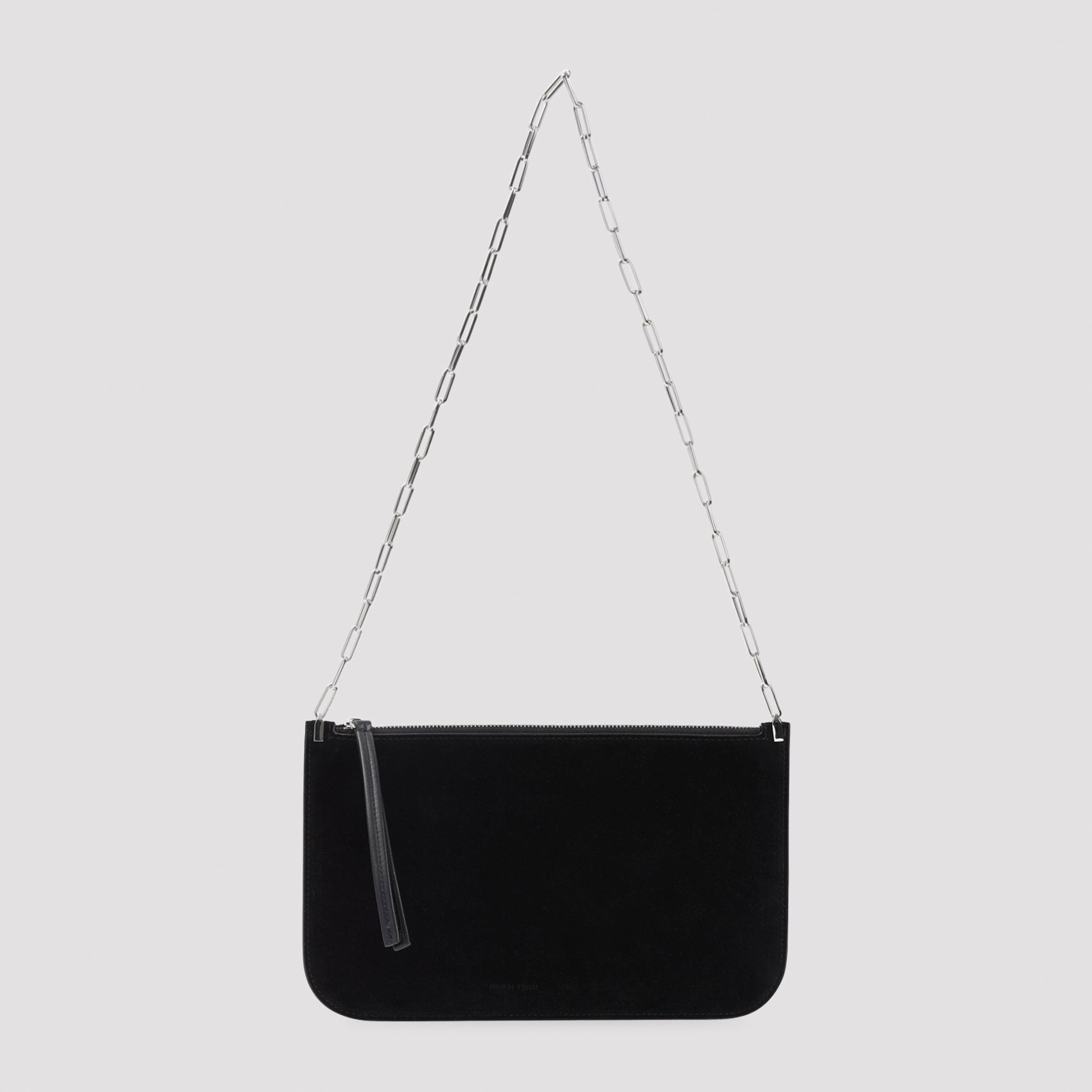 Rectangular Black Suede Shoulder Bag