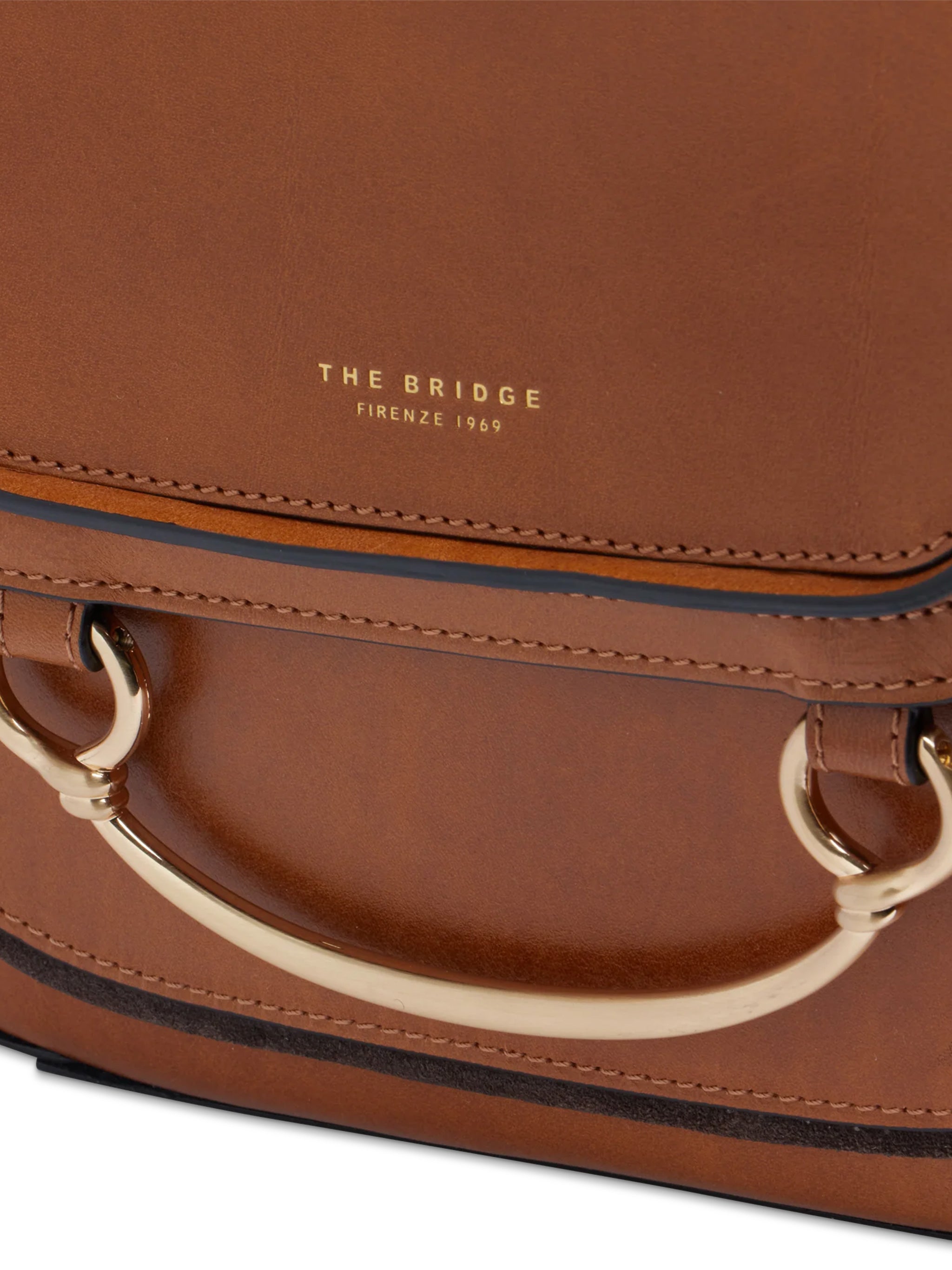 Brown Crossbody Structured Leather Satchel