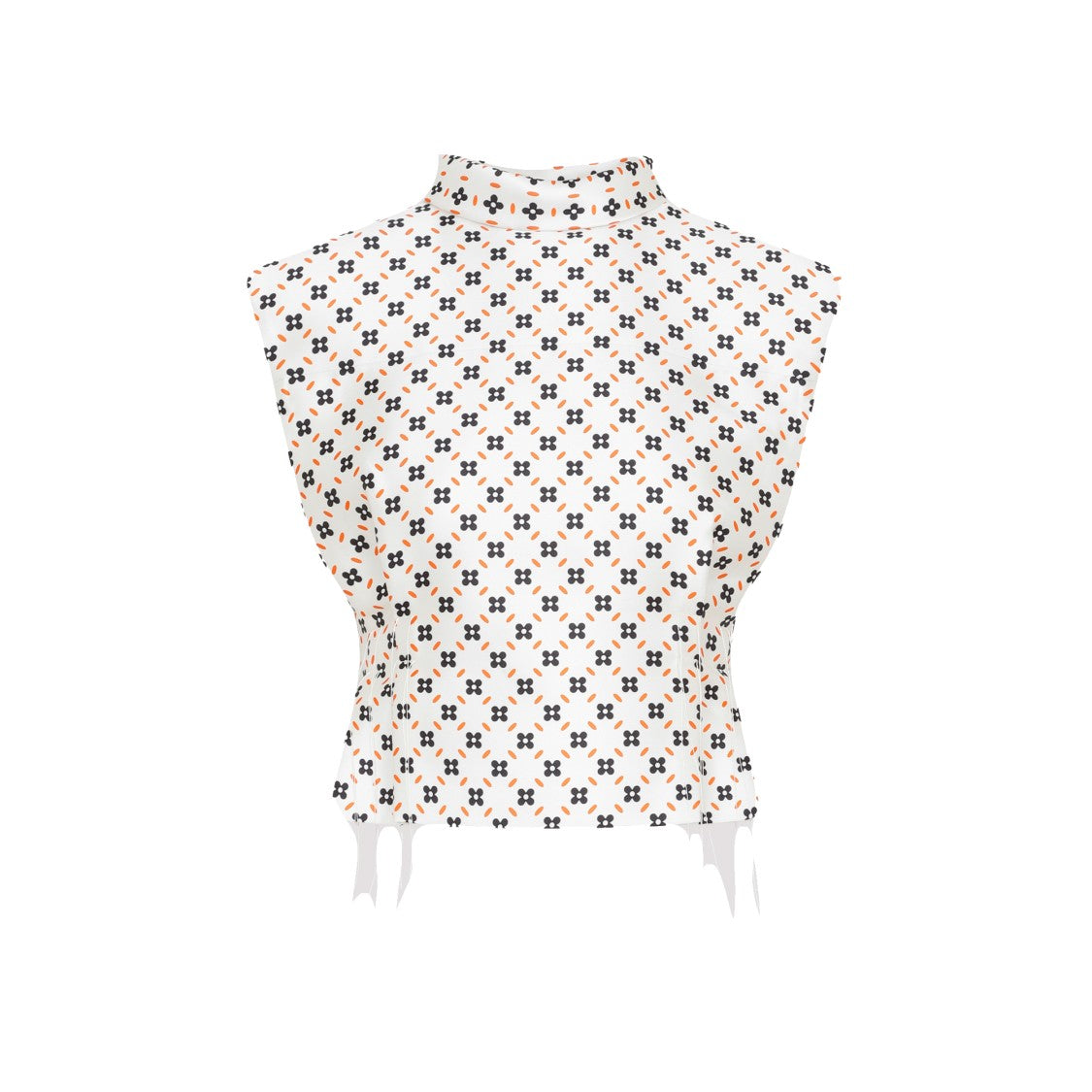 Chalk Floral Cropped Sleeveless Top
