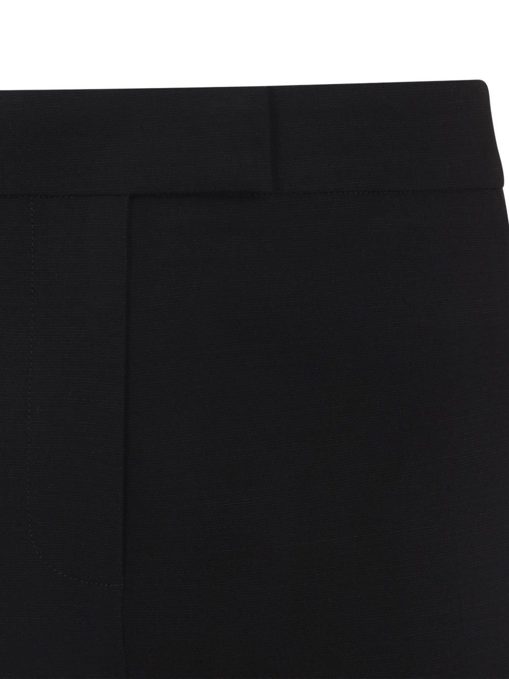 Tailored Low-Cut Suit-Style Trousers In Black Stretch Viscose