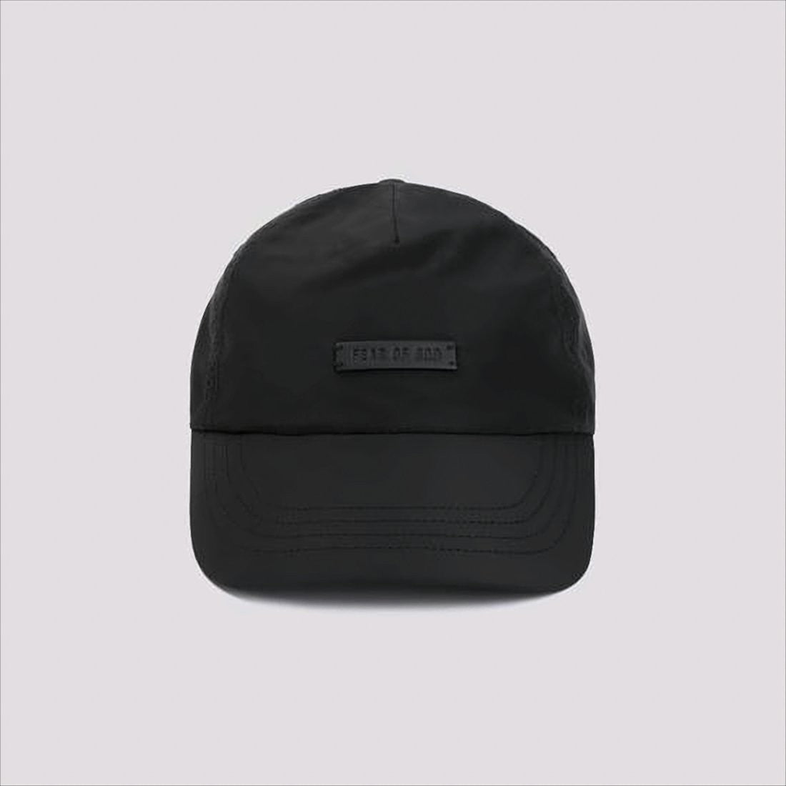 Minimalist Black Polyester Cap With Embossed Patch