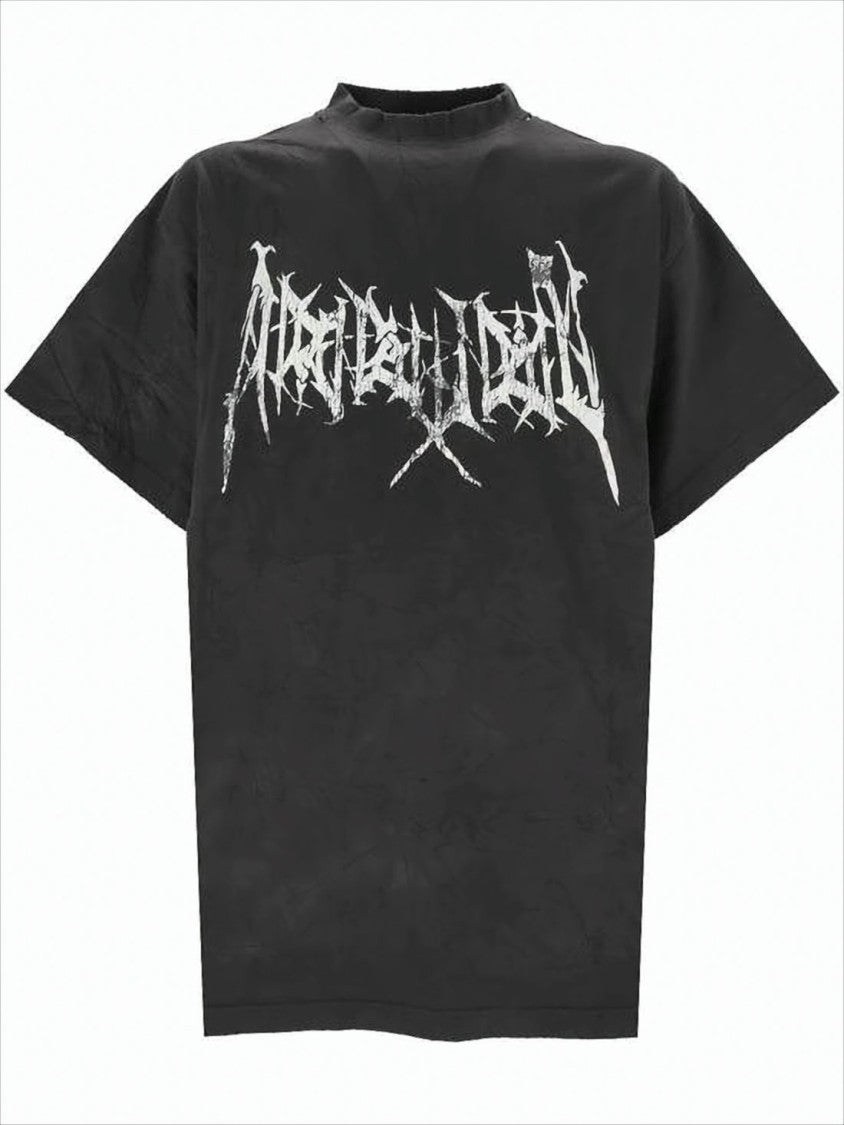 Black Short-Sleeve Cotton T-Shirt