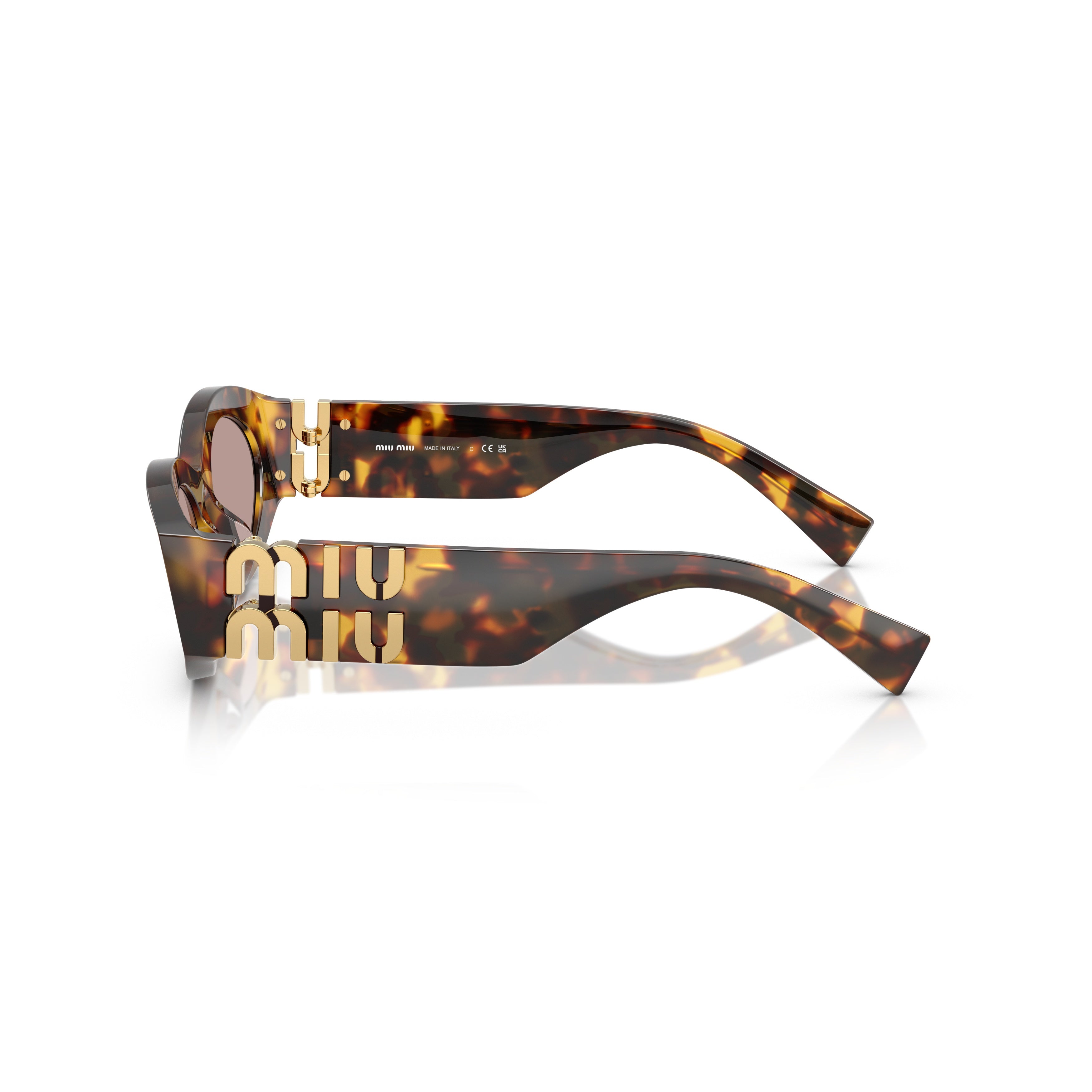0mu 11ws Tortoiseshell Oval Sunglasses