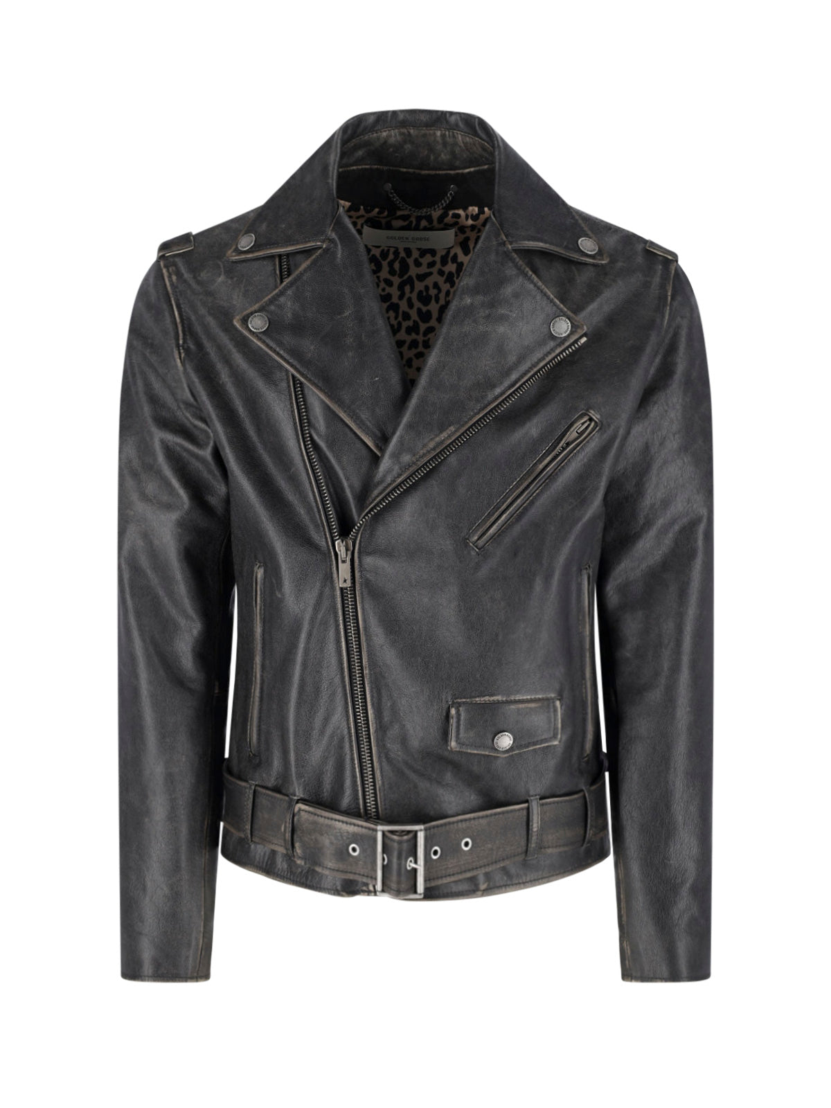 Biker Jacket, In Black Calfskin