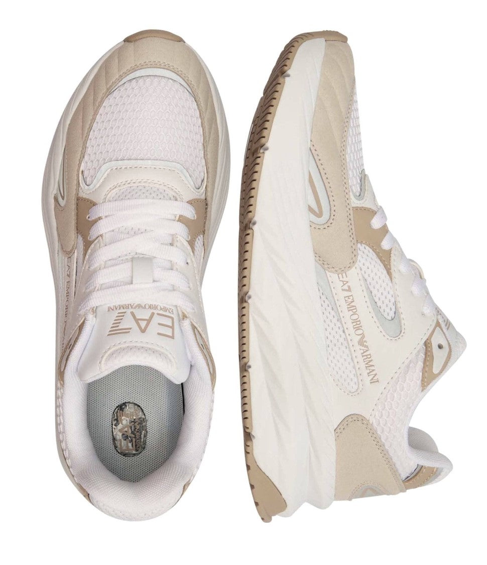 Layered Sneakers with Fabric