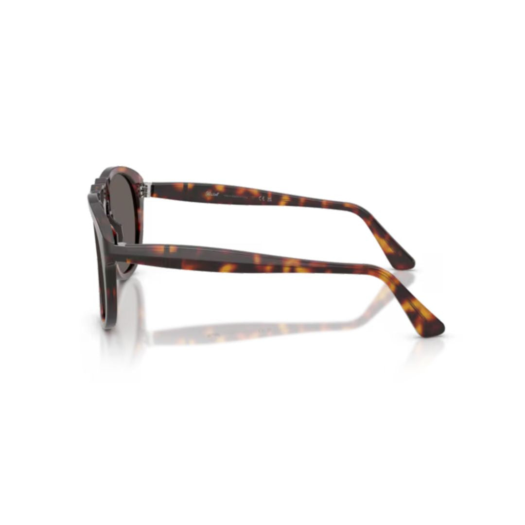0po0649ne Tortoiseshell Round Frame Sunglasses with Dark Lenses