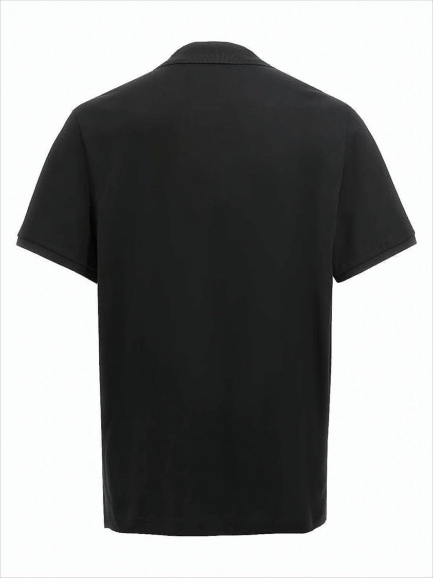 Classic Black Polo Shirt with Traditional Collar