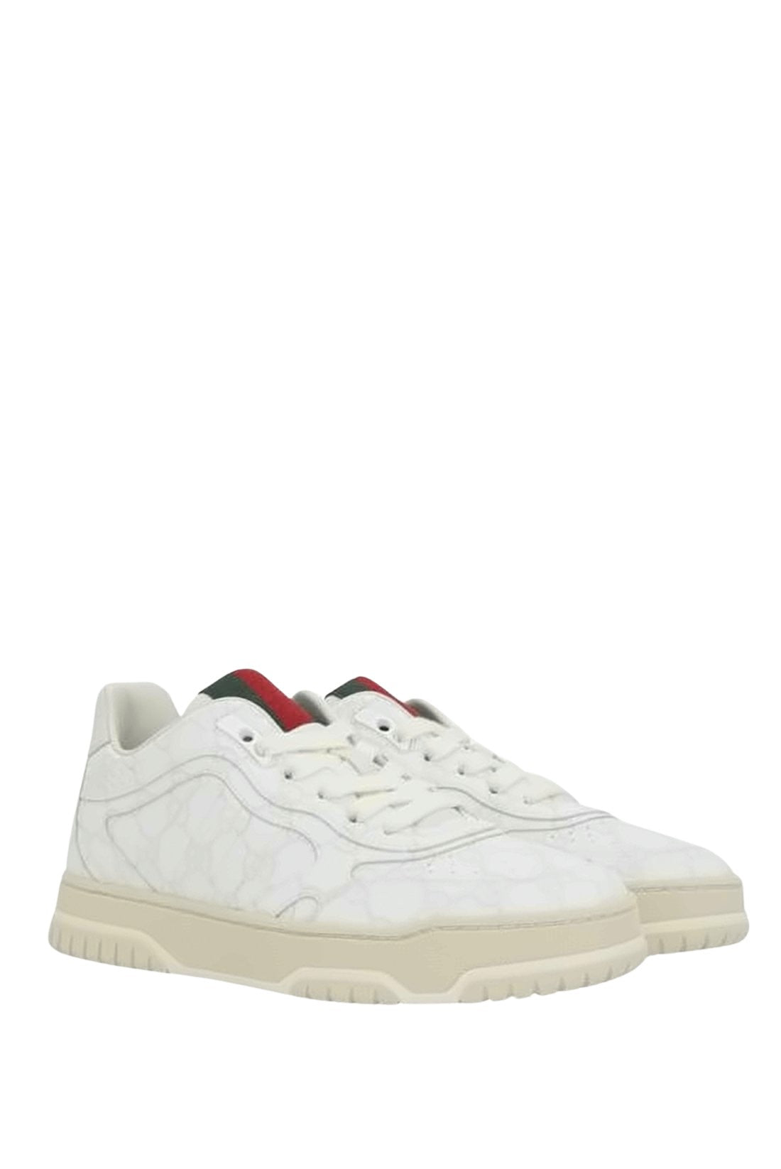Low-Top Sneakers with Subtle Monogram Pattern