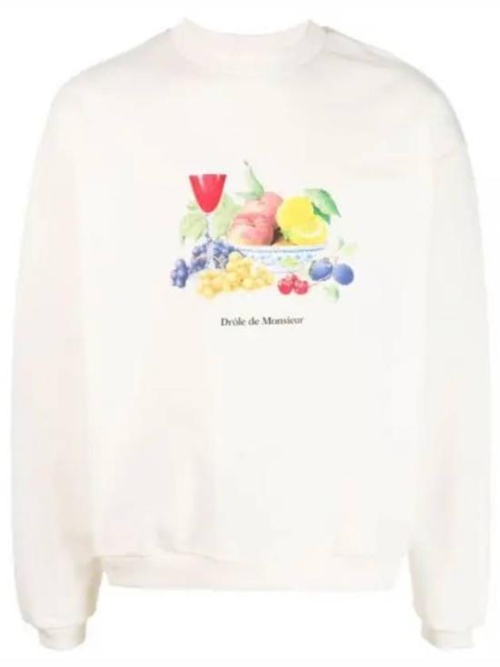 Long-Sleeve T-Shirt with Fruit Illustration