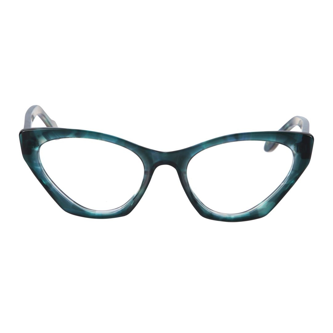 Coachella Glamour Cat-Eye Sunglasses with Marbled Pattern