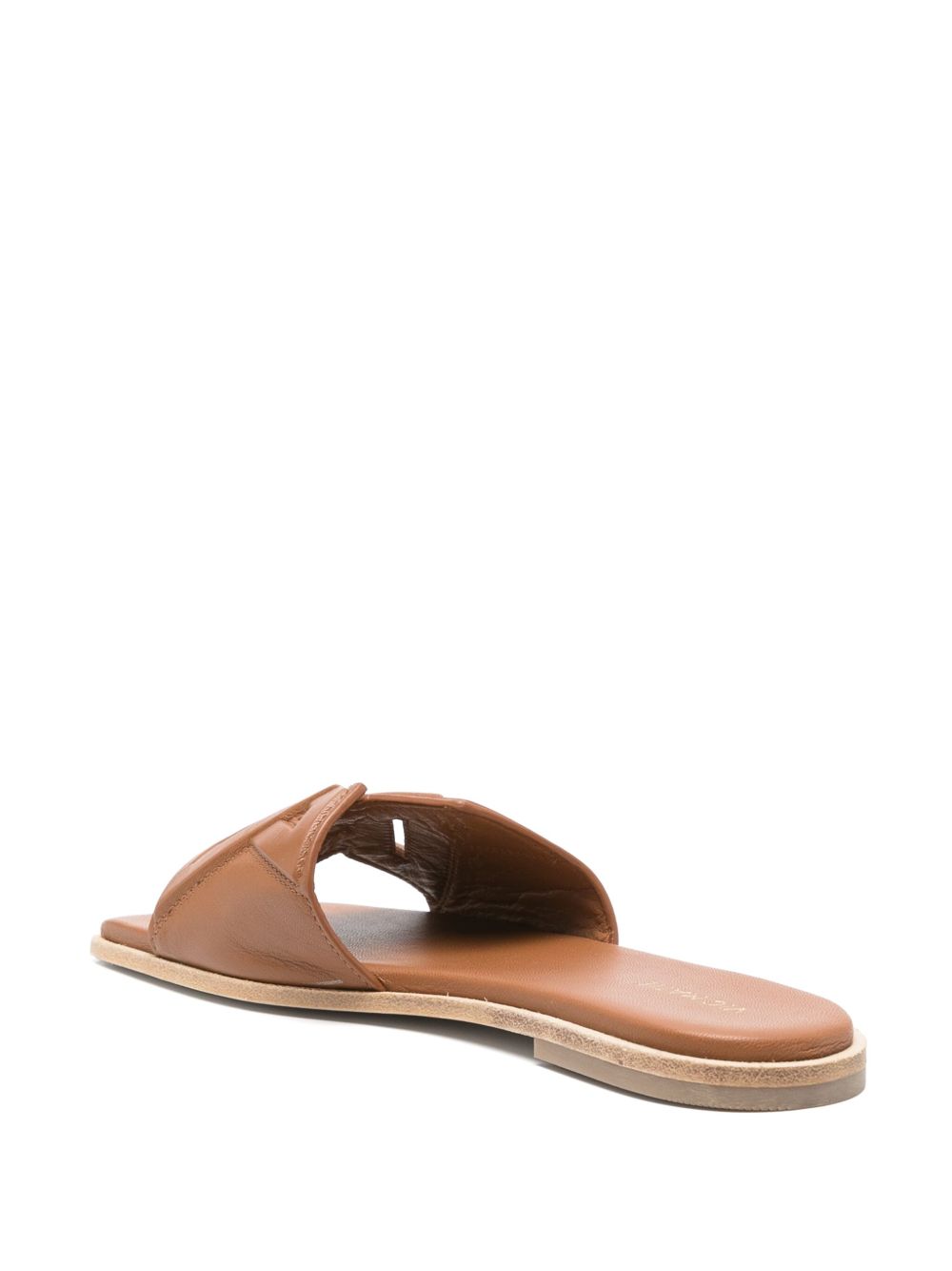 Taupe Brown Flat Sandals