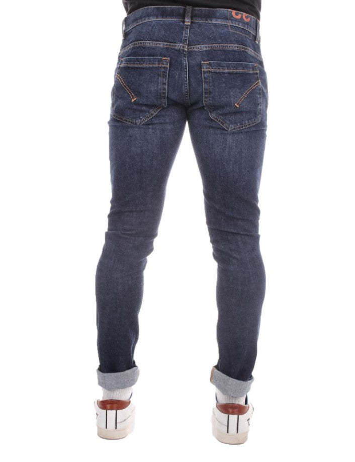 Slim-Fit Dark Blue Jeans With Four-Button Closure