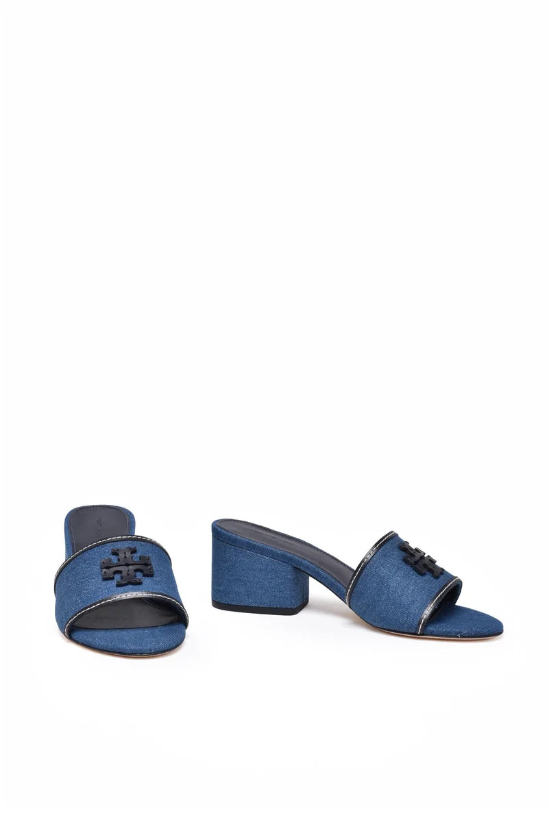 Denim Mules Sandals - Denim