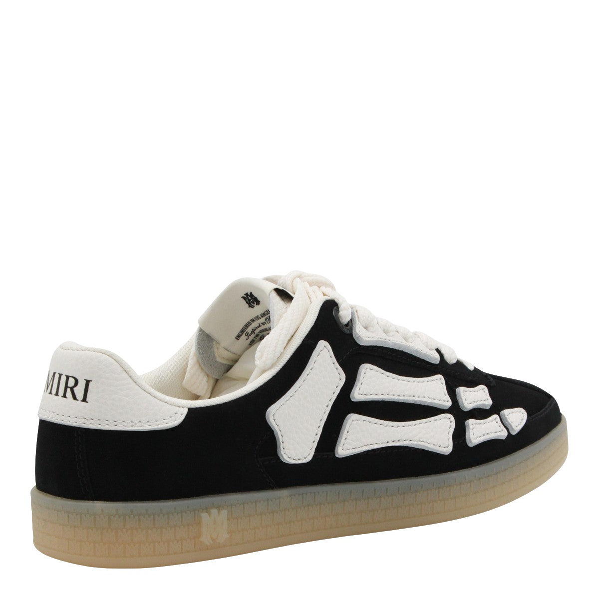 Black Sneakers with White Bone-Shaped Overlays