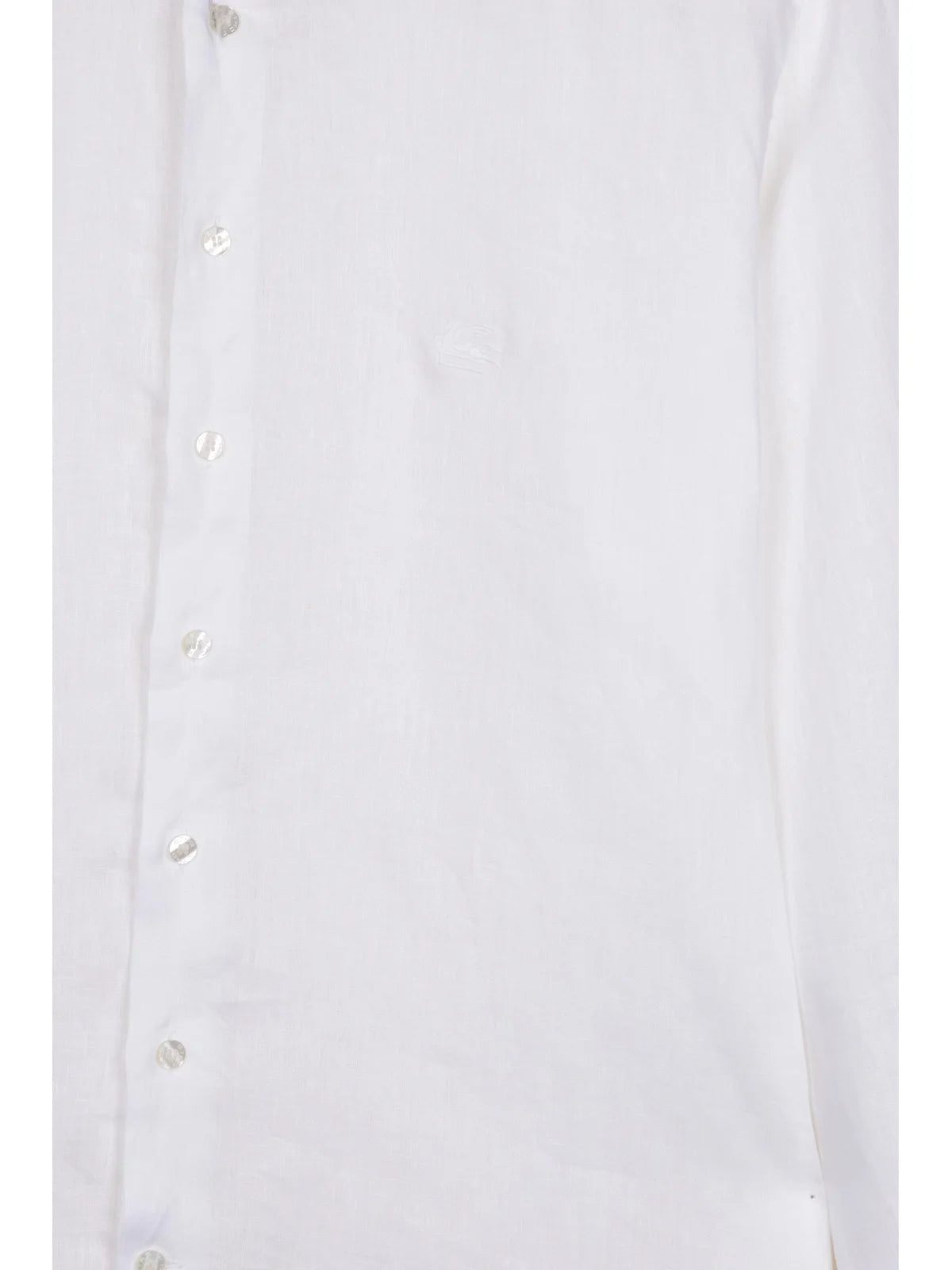 White Linen Shirt with Brushed Finish