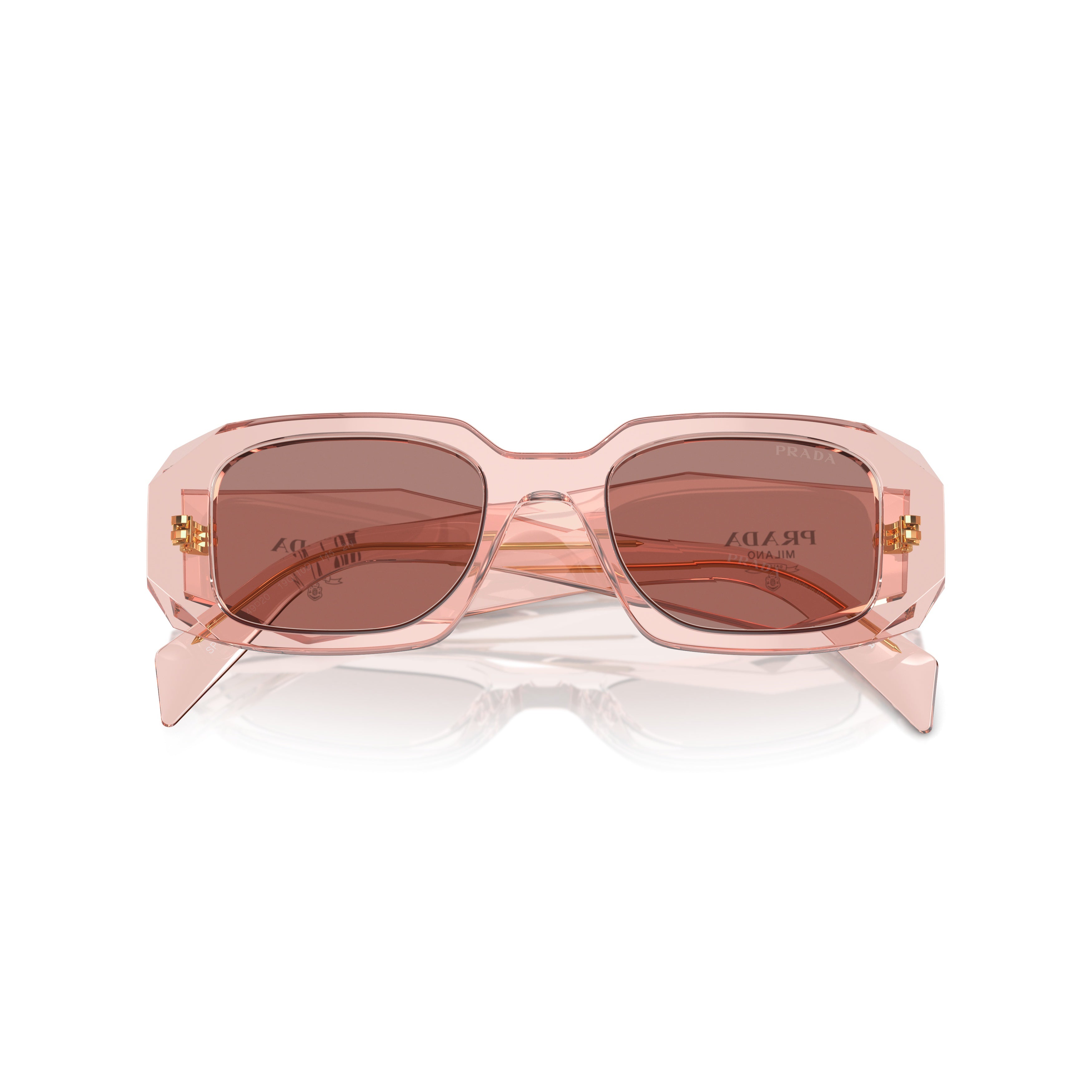 0pr 17ws Geometric Rectangular Frame Pink Acetate Sunglasses
