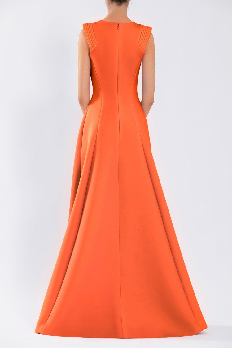 Neoprene Dress With Matching Embroidery
