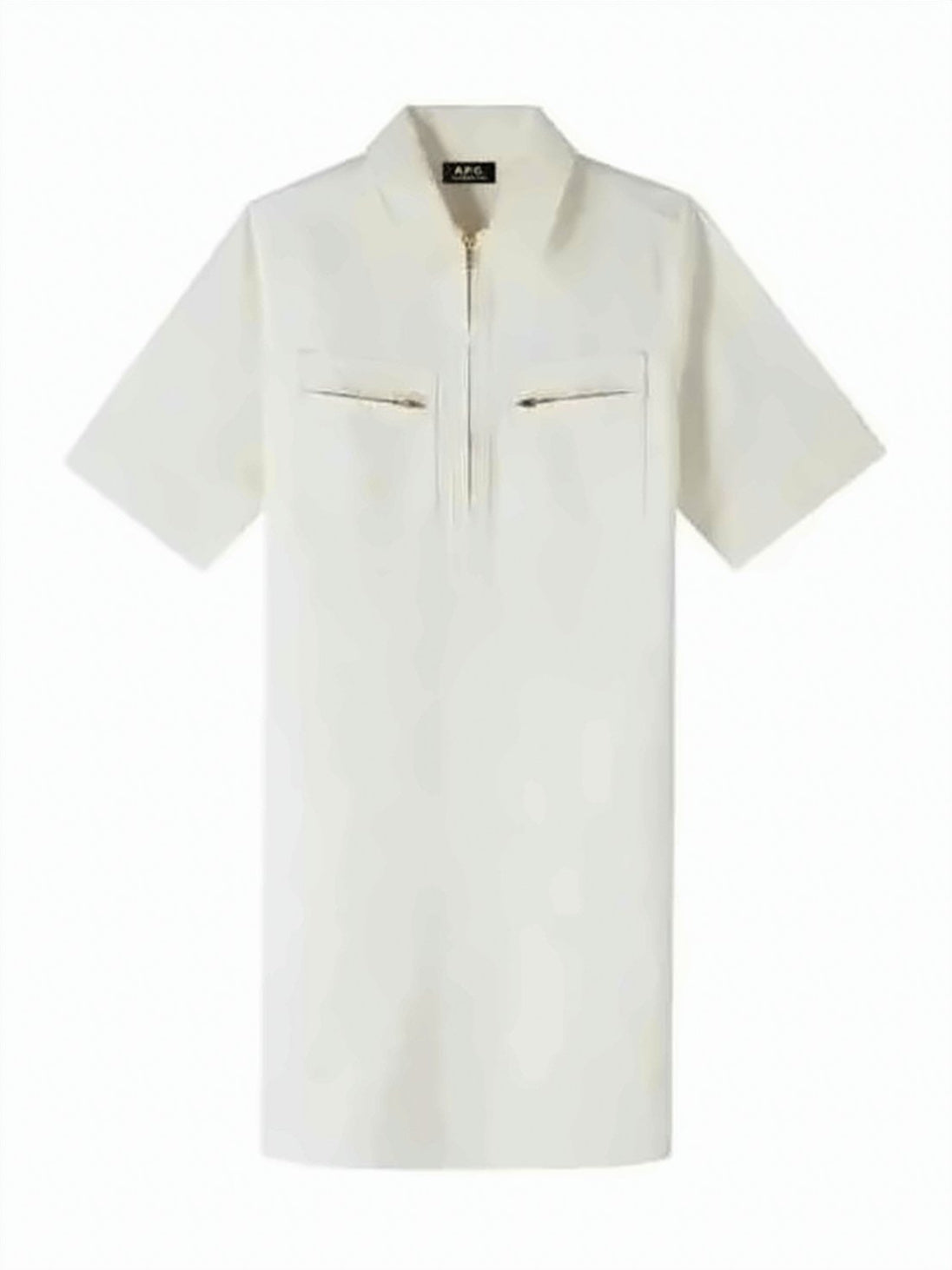 Midi-Length Dress with Zippered Pockets