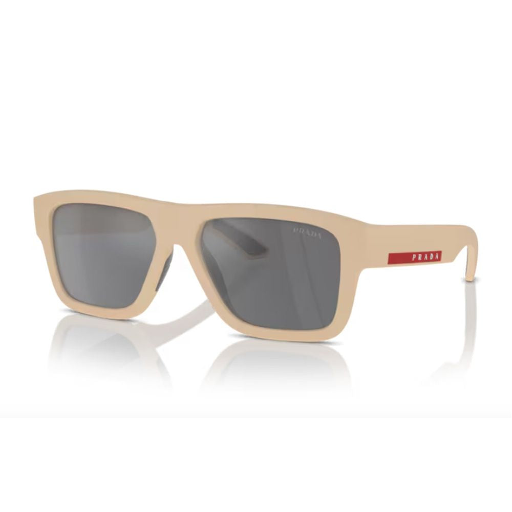Ps 04Zs Rectangular Beige Nylon Fiber Sunglasses