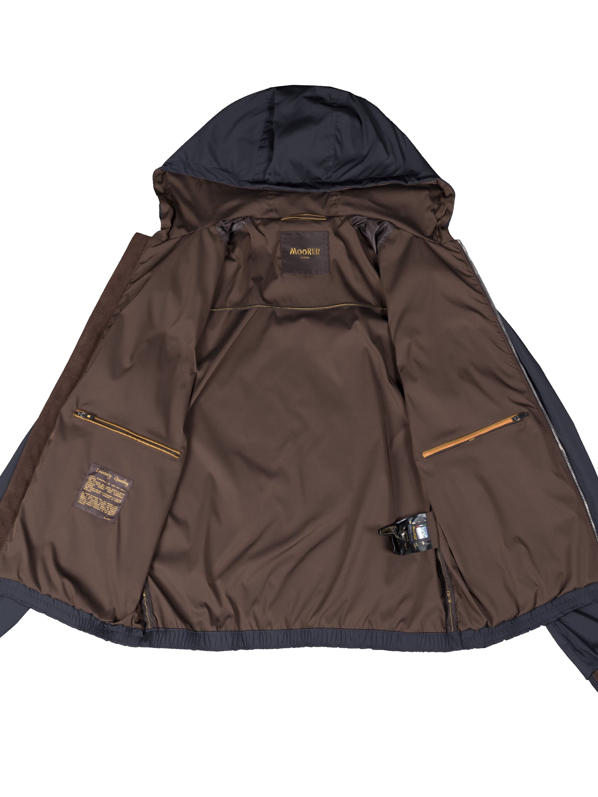 Black Smooth Casual Jacket With Functional Hood