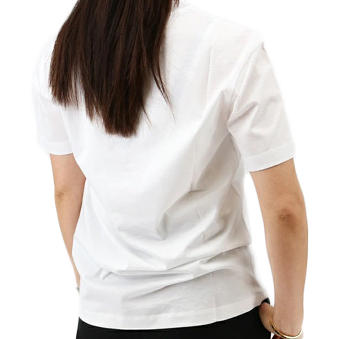 Relaxed-Fit White T-Shirt With Gradient Text Design