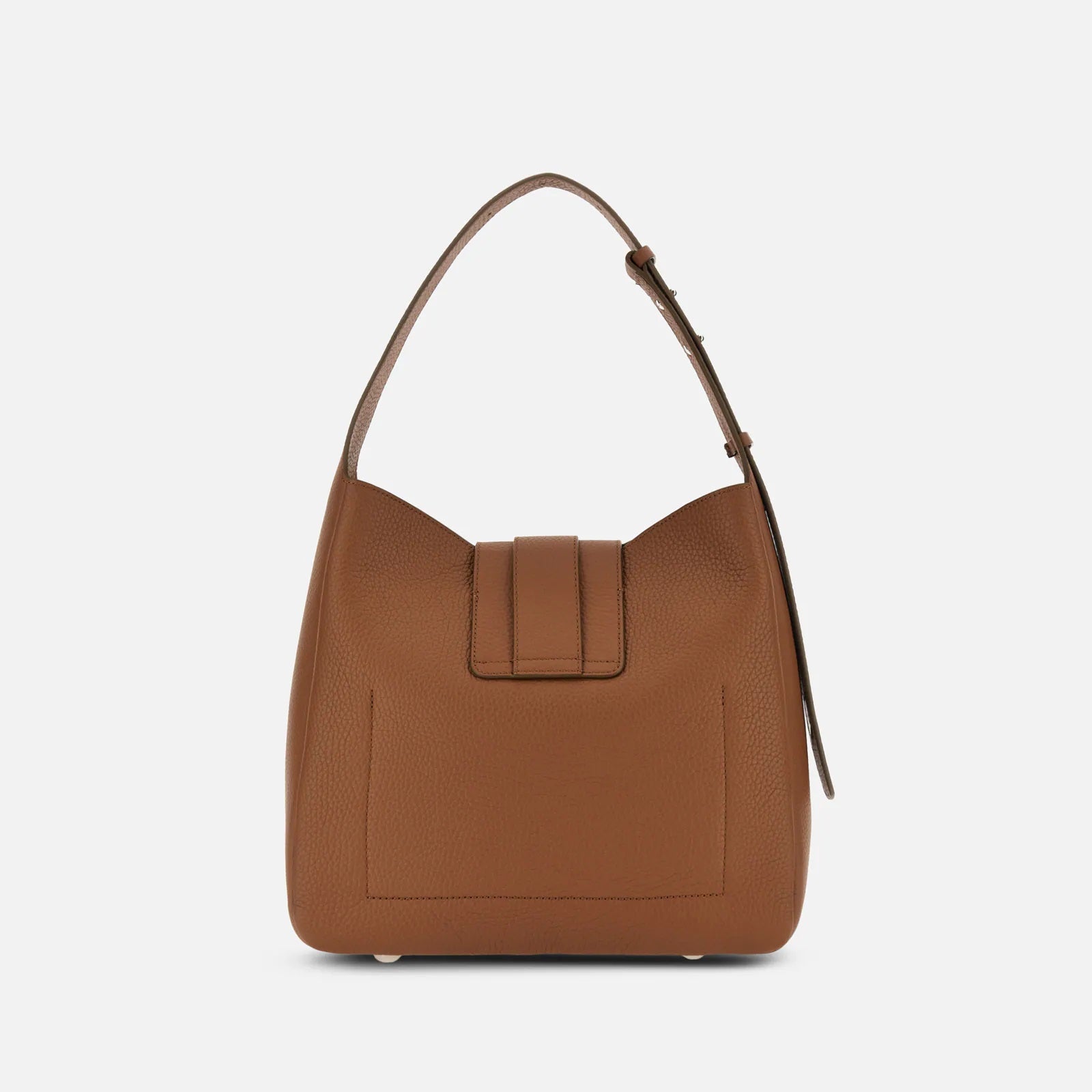 Brown H01X Hobo Verticale Leather Hobo Bag