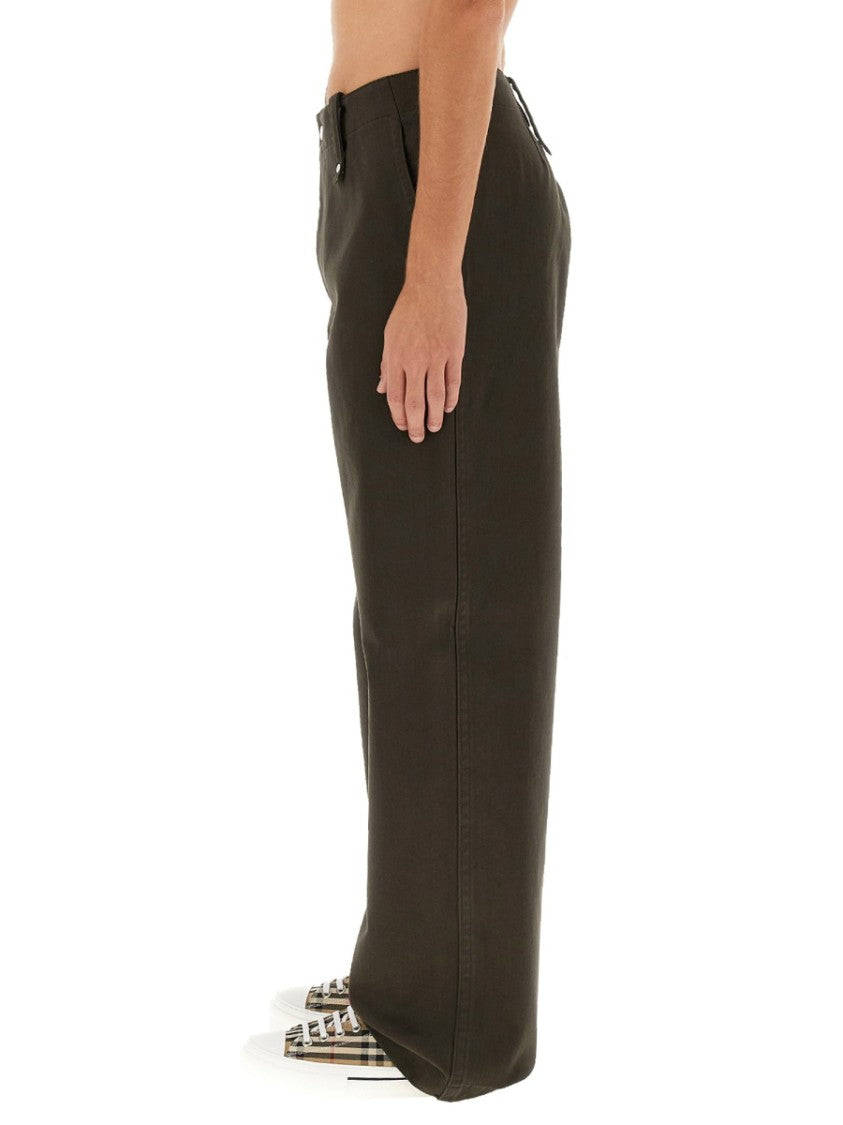 Wide-Leg Cotton Pants