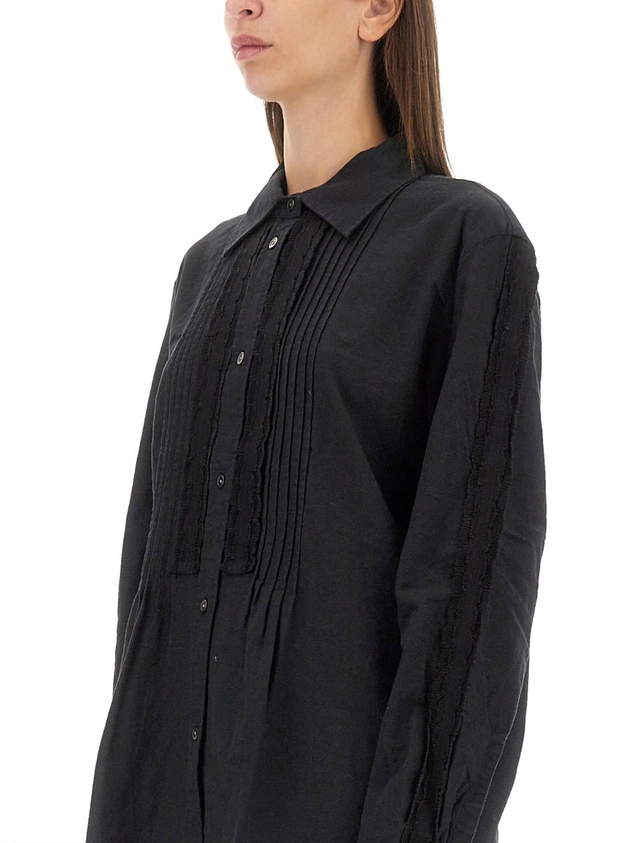 Long-Sleeved Black Casual Shirt