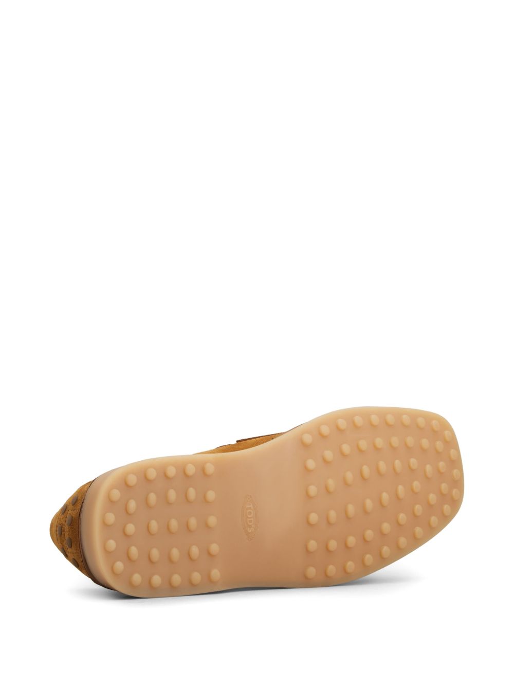 Slip-On Loafers with Gommino Sole in Caramel Brown Suede