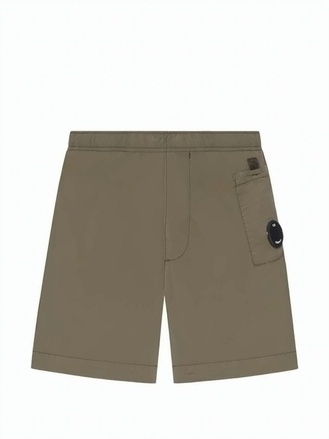 Black Beach Shorts Elastic Waist Polyamide