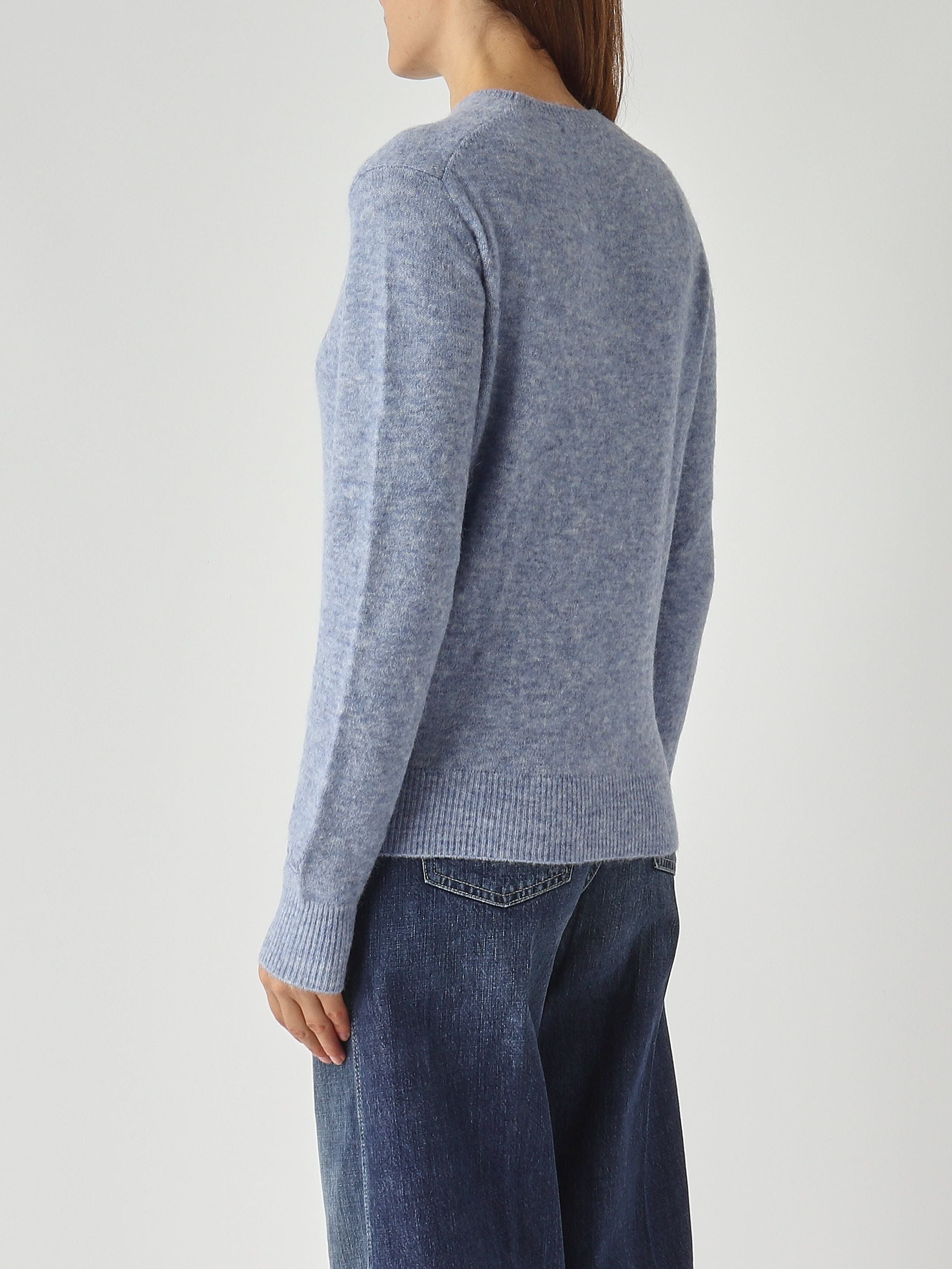 Alpaca Knit Sweater With Ribbed Finishing