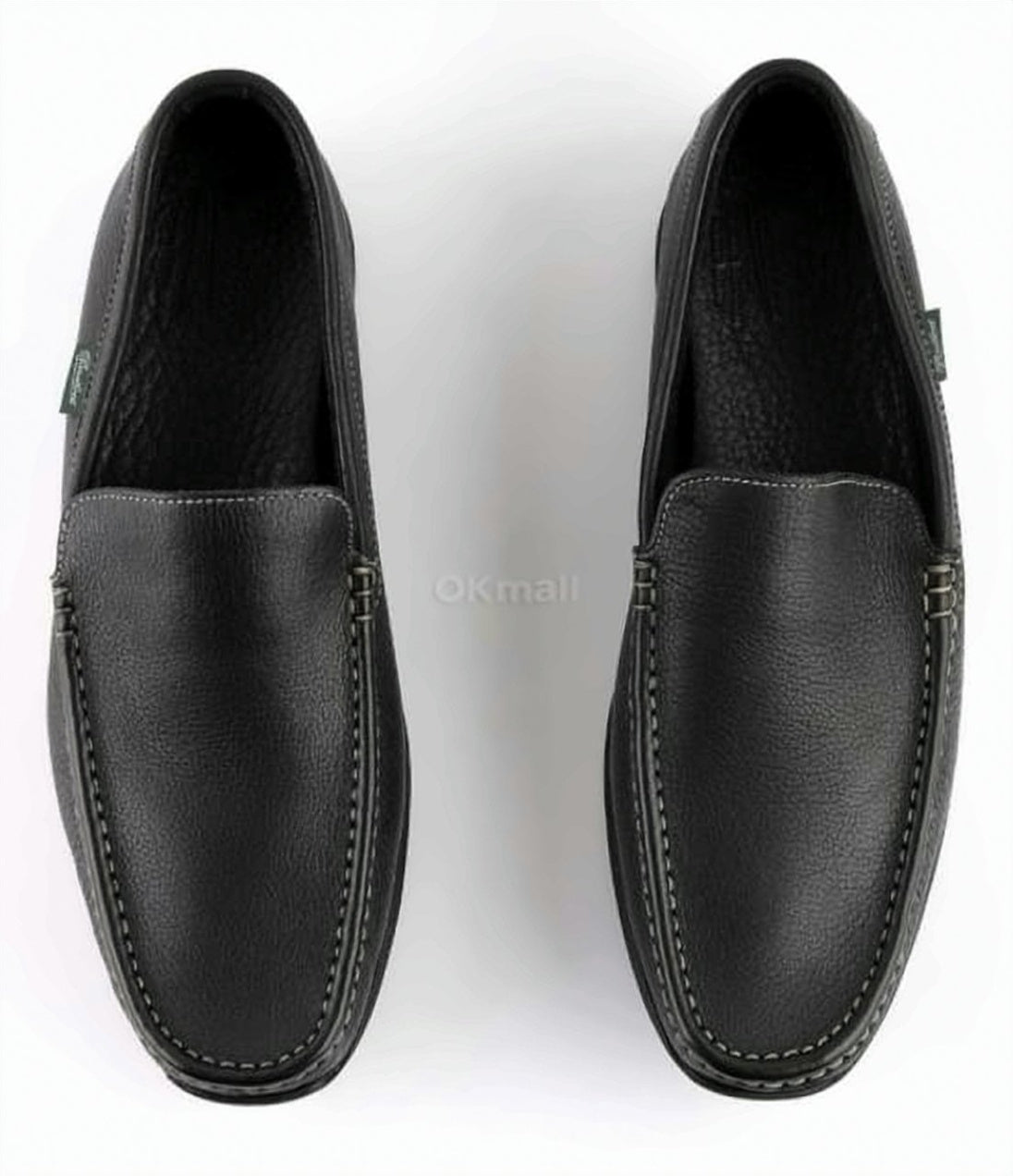 Textured Leather Loafers with Rounded Toe