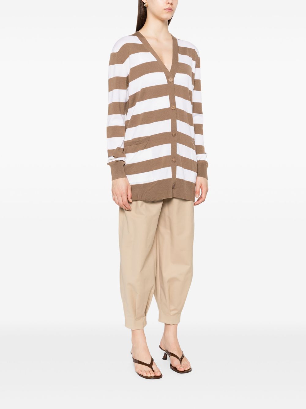 Striped Relaxed Cardigan