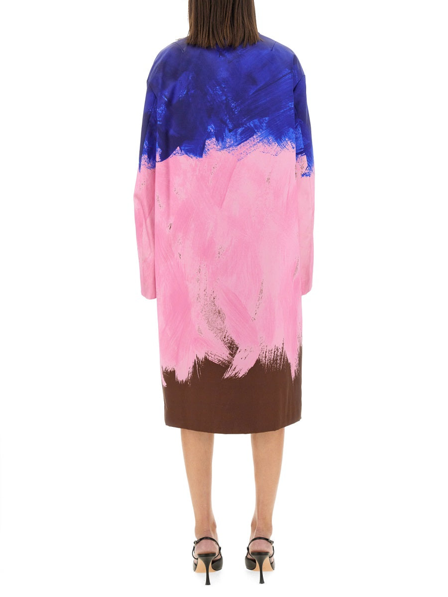 Voluminous Long Coat With Broad Shoulders