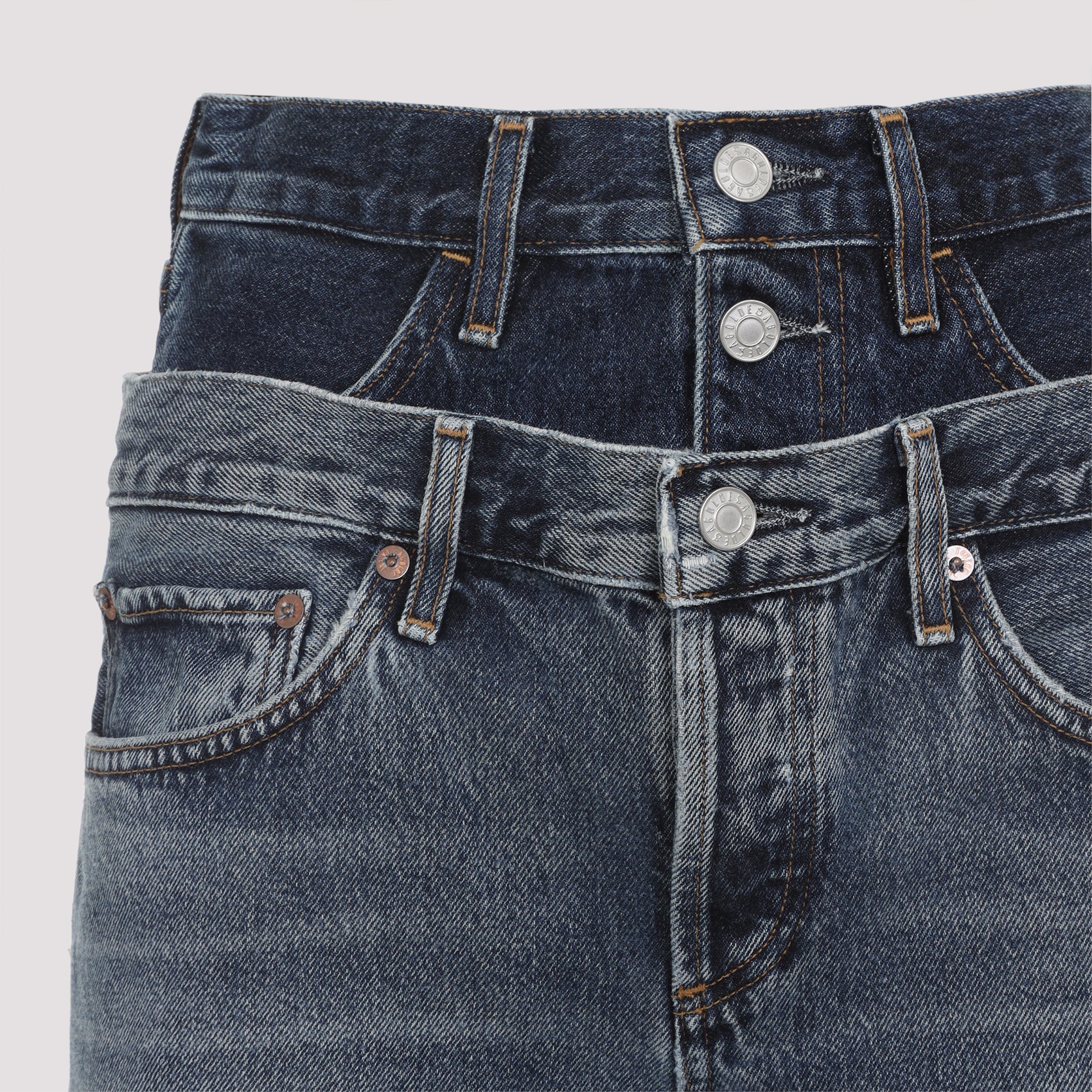 High-Waisted Wide-Leg Jeans With Vintage Wash