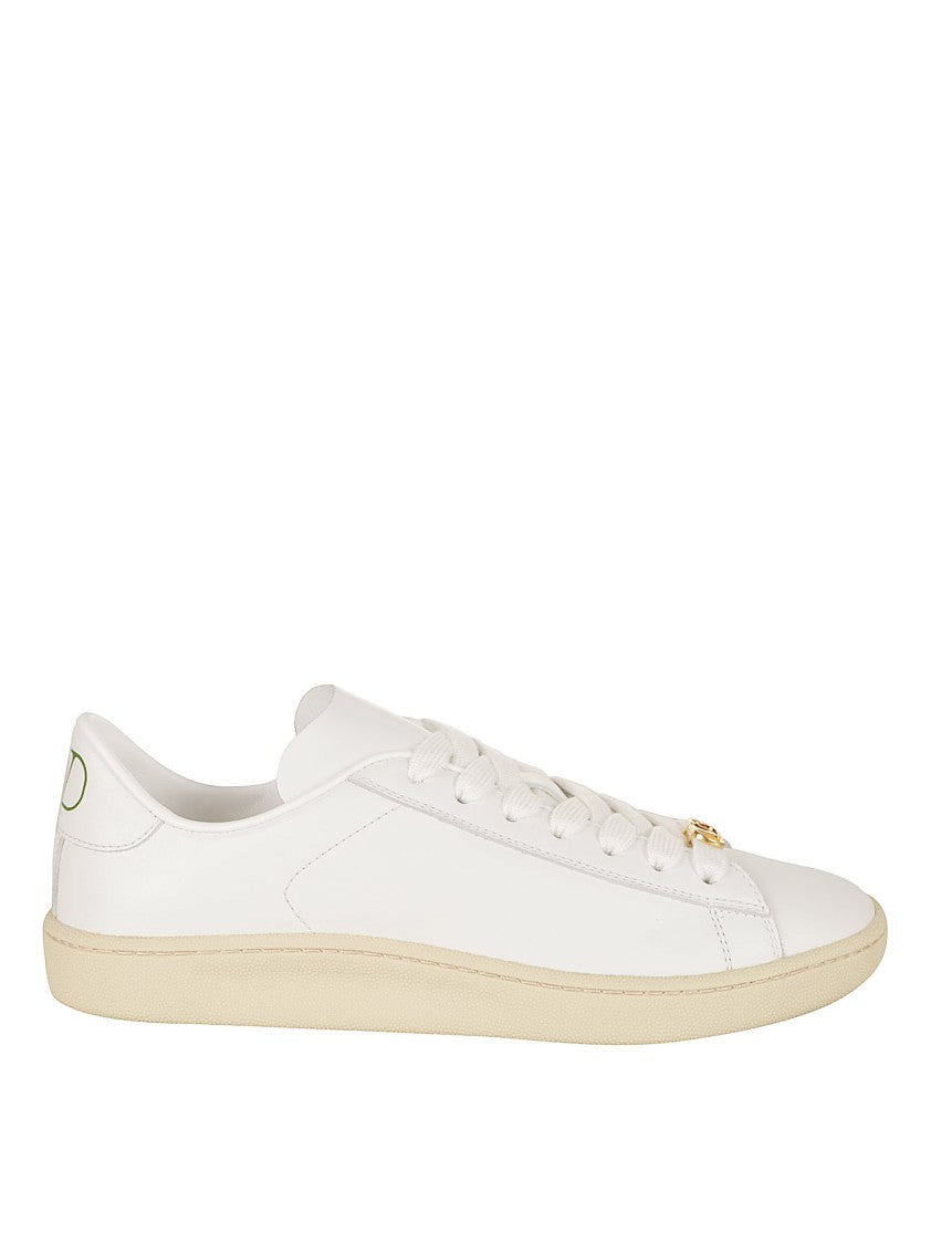 White Calf Leather Sneakers