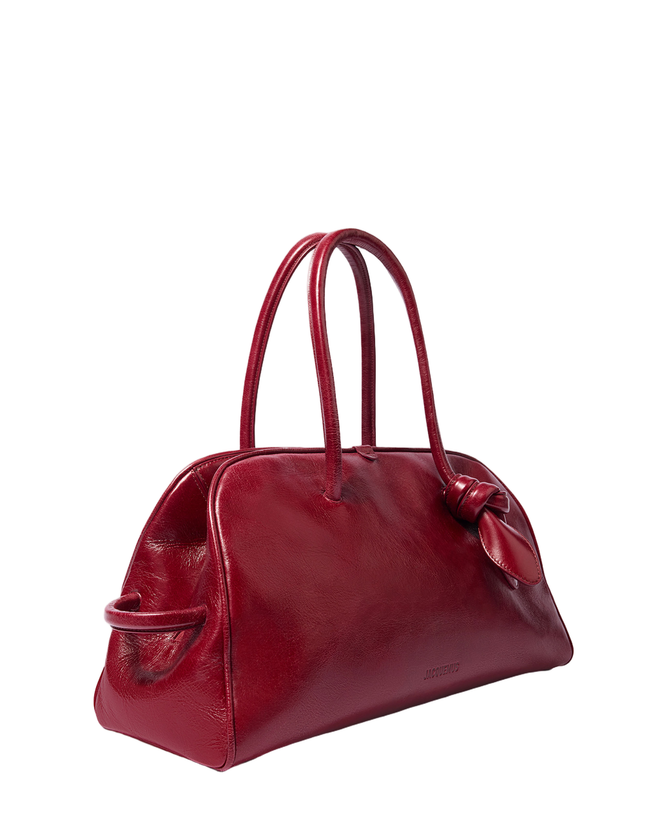 Bowling Bag In Lacquered Cowhide Leather