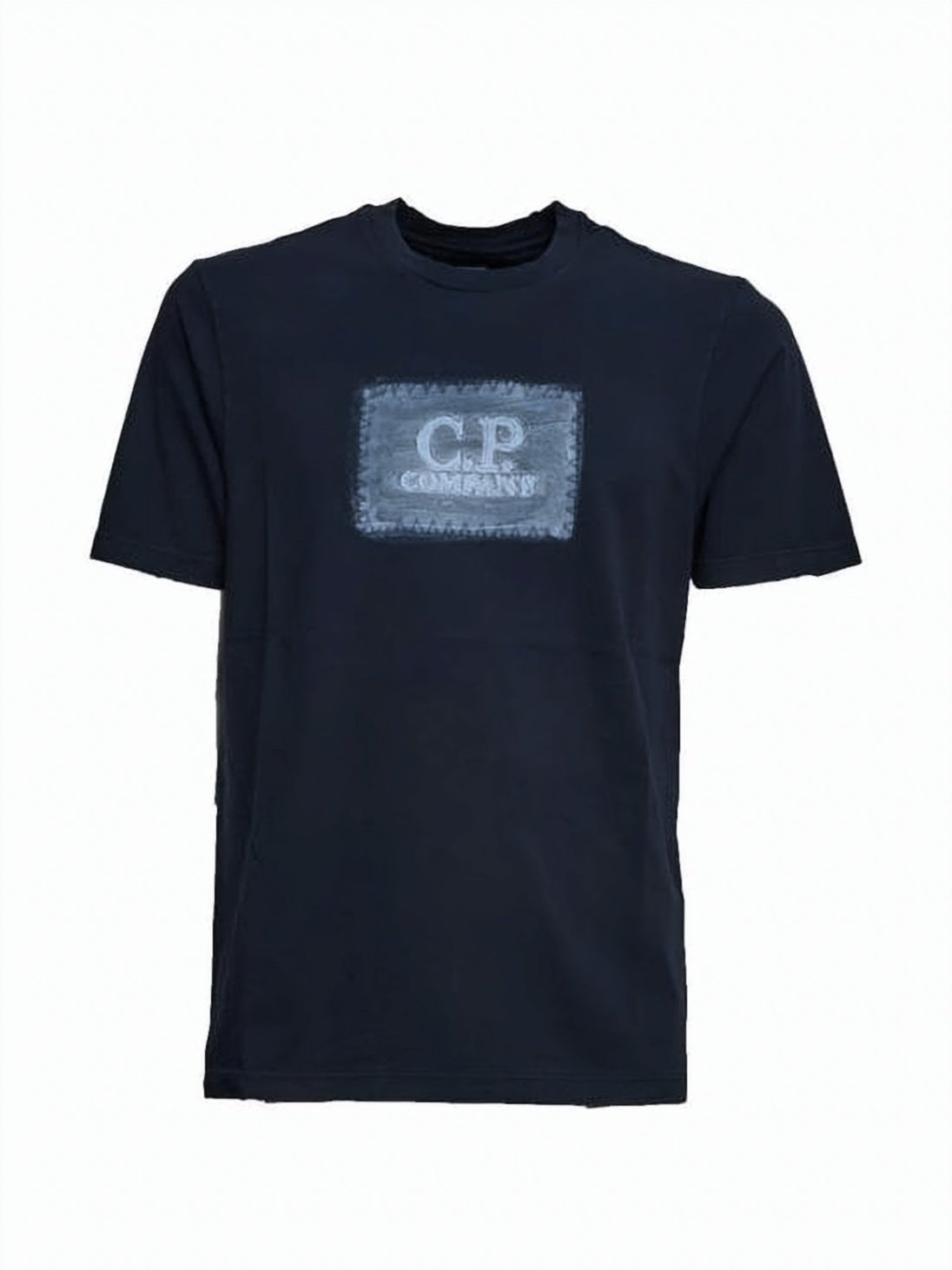 Minimalist Black Short-Sleeved T-Shirt with Rectangular Patch