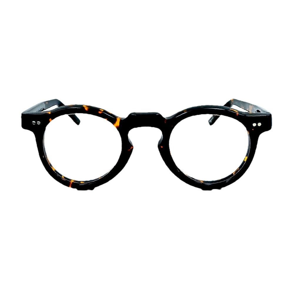 T058 Handcrafted Round Tortoiseshell Sunglasses