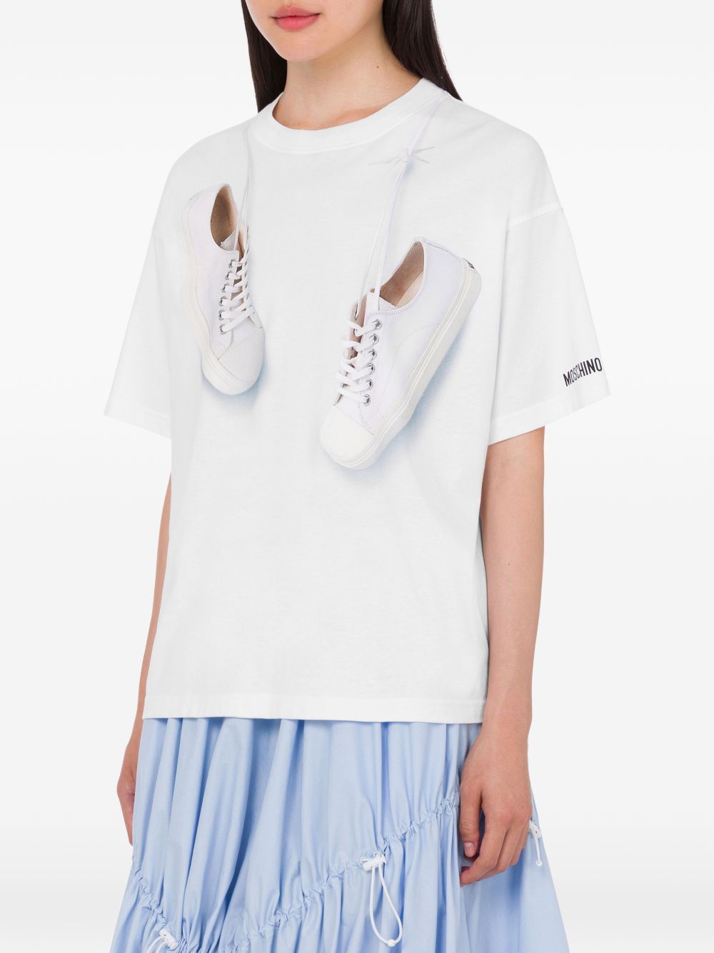 Short-Sleeved Top with Playful 3D Sneaker Design