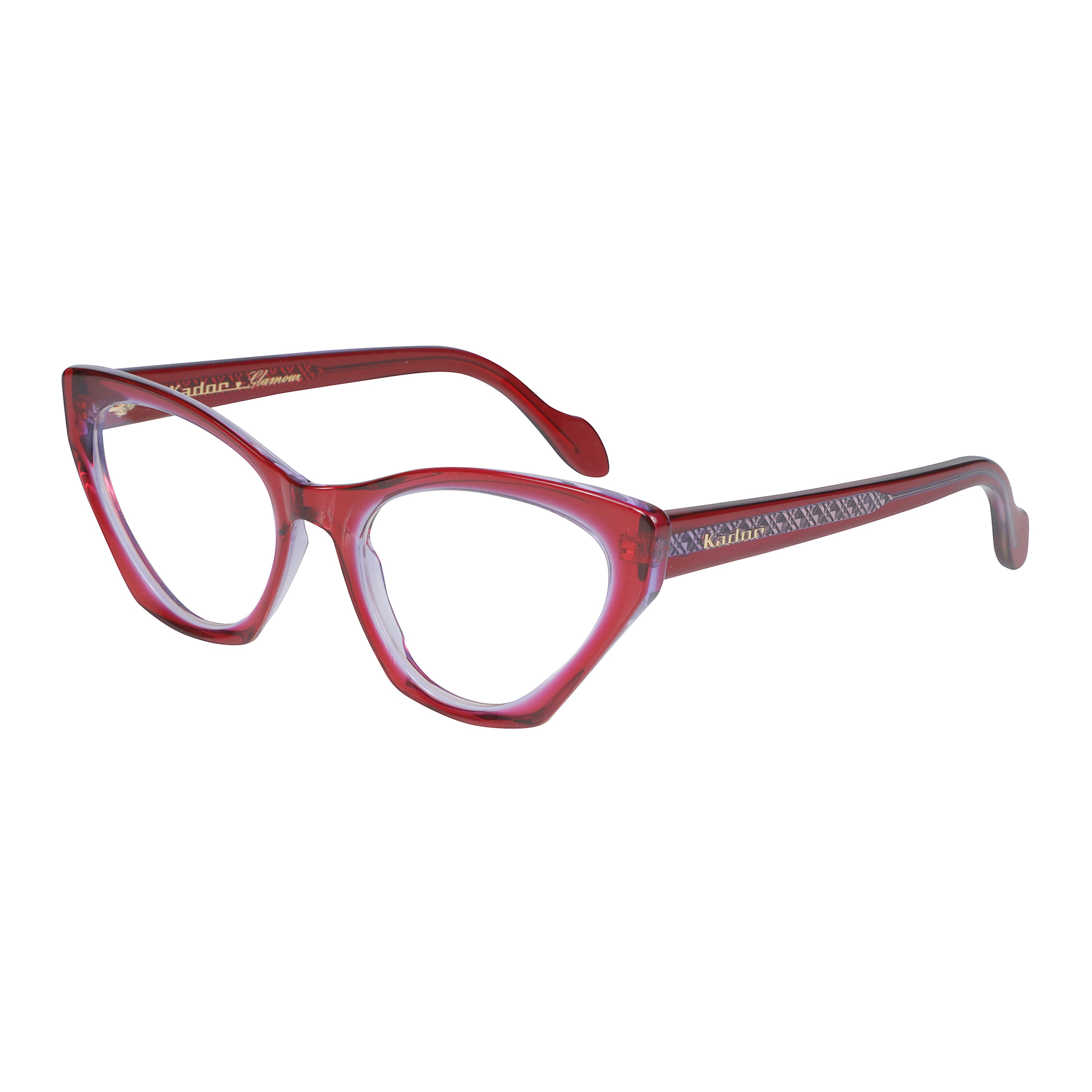 Coachella Glamour Cat-Eye Sunglasses with Translucent Red Finish