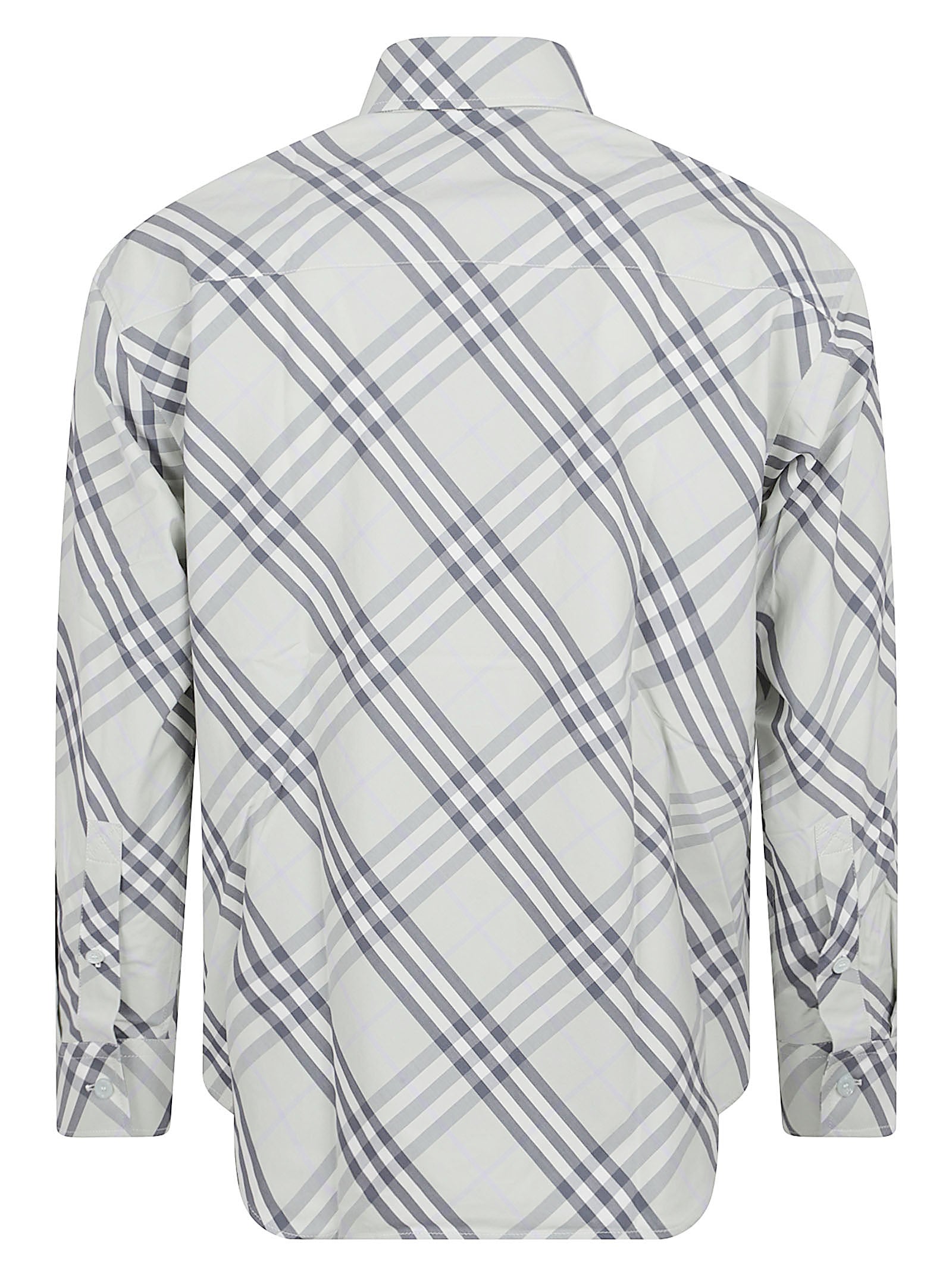 Diagonal Plaid Button-Up Shirt