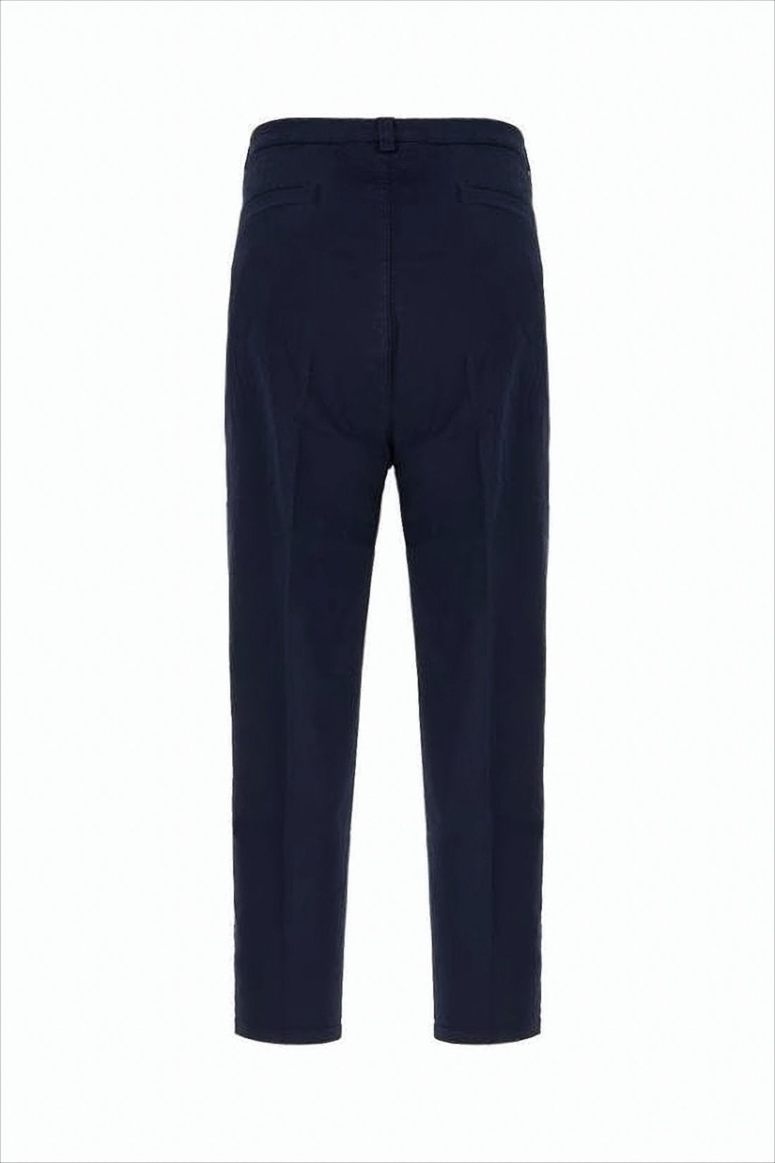 Tailored Blue Denim Pants with Design