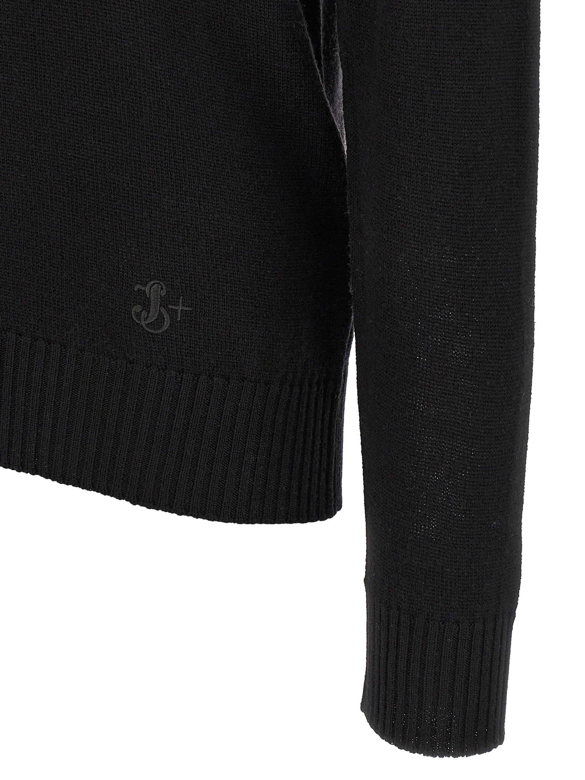 Black Fine Knit Merino Sweater